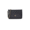 Chanel Black Wallet On Chain WOC Caviar Black
