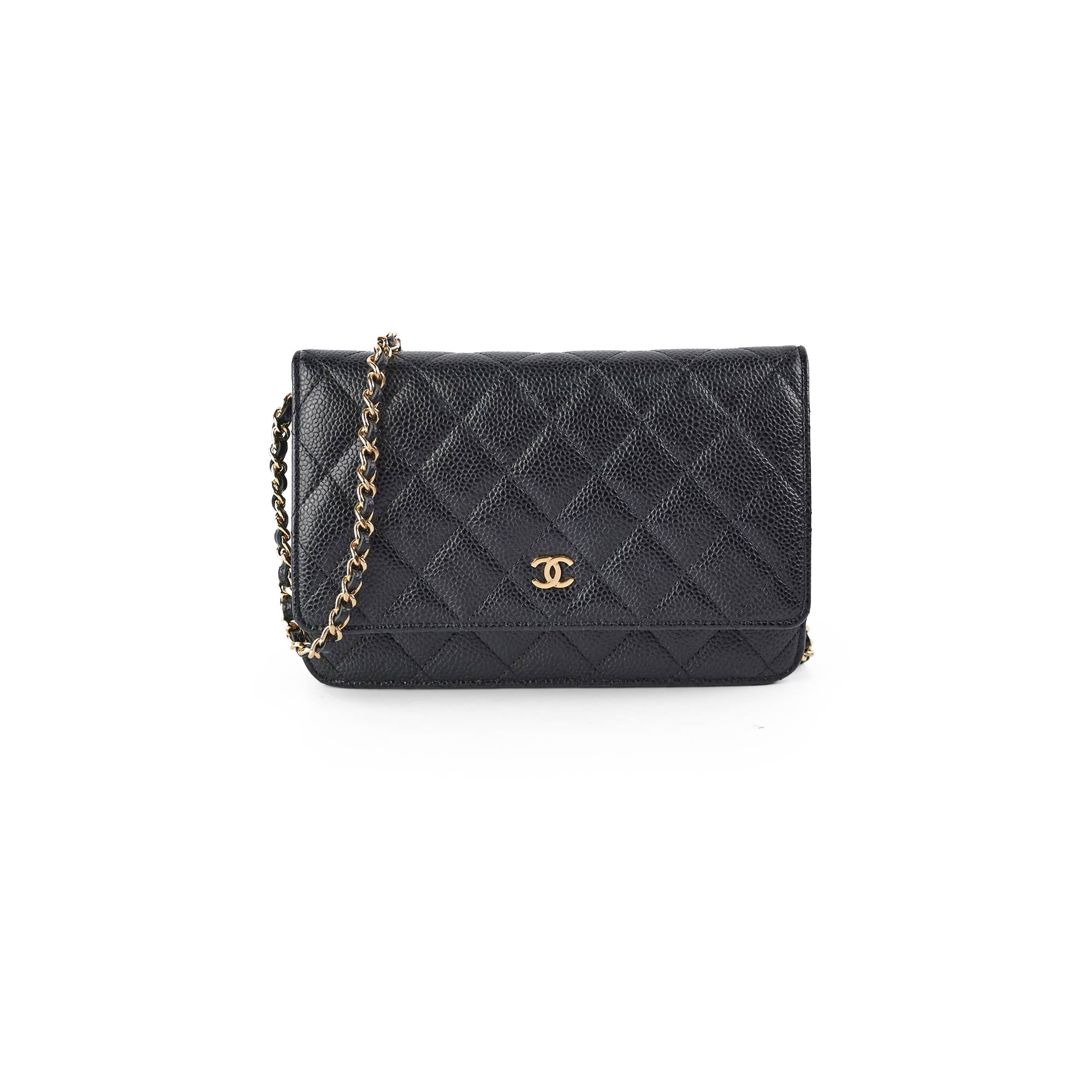 Chanel Black Wallet On Chain WOC Caviar Black