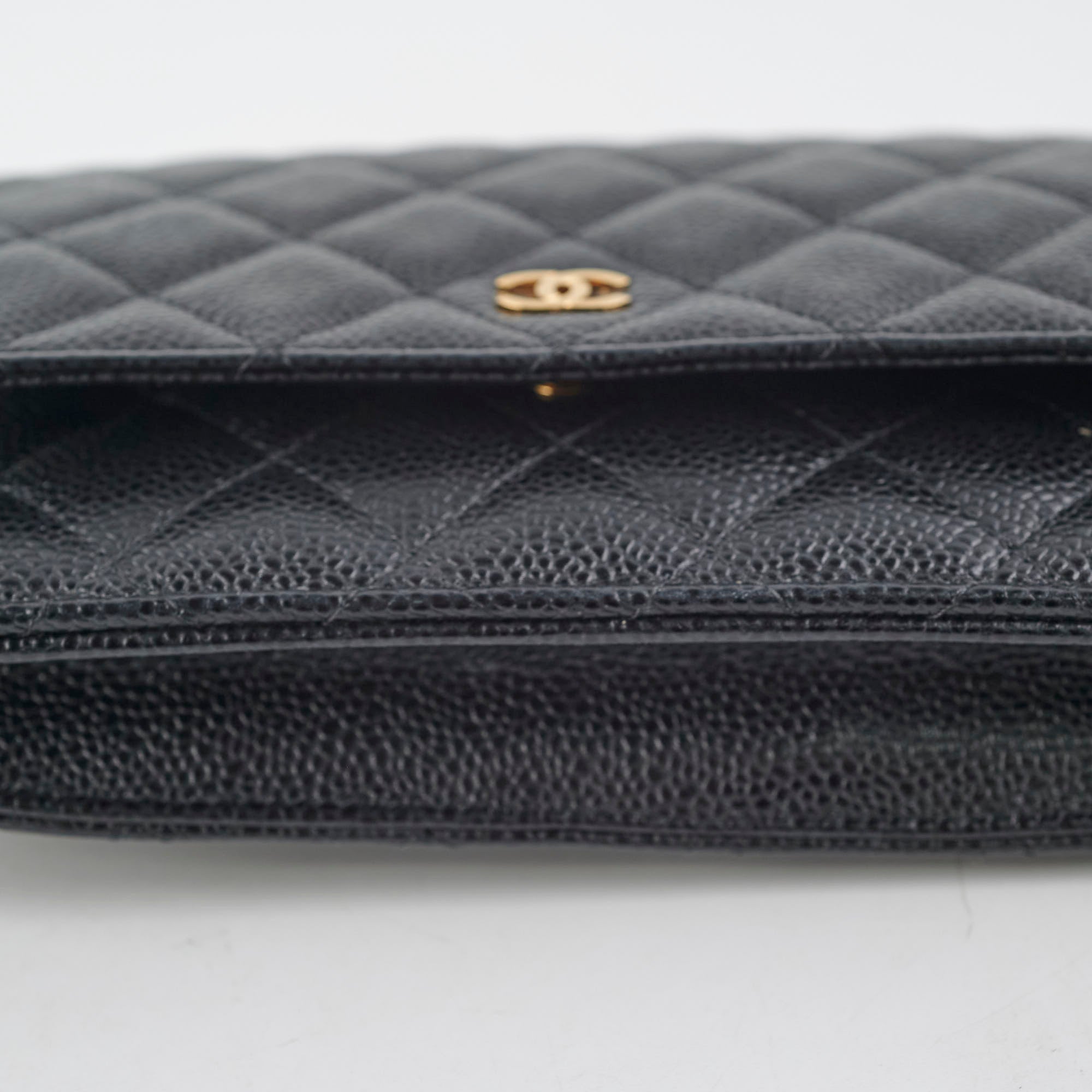 Chanel Black Wallet On Chain WOC Caviar Black