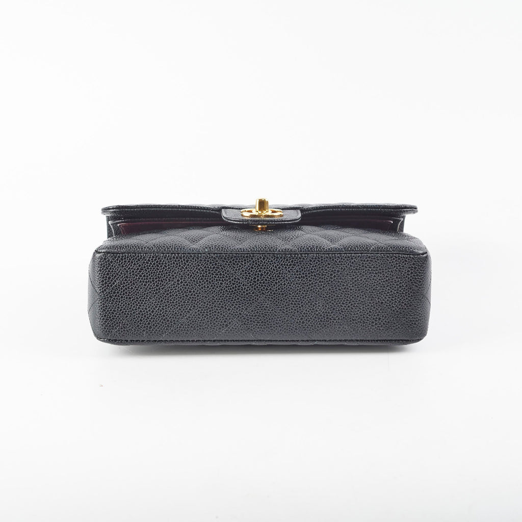 Chanel Small Classic Flap Caviar Black - Microchipped