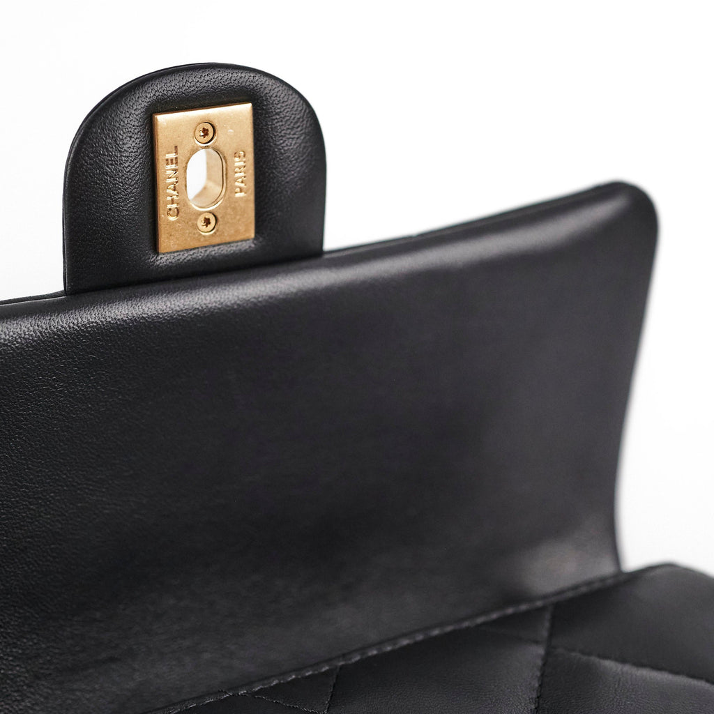Chanel Mini Rectangular Black Lambskin