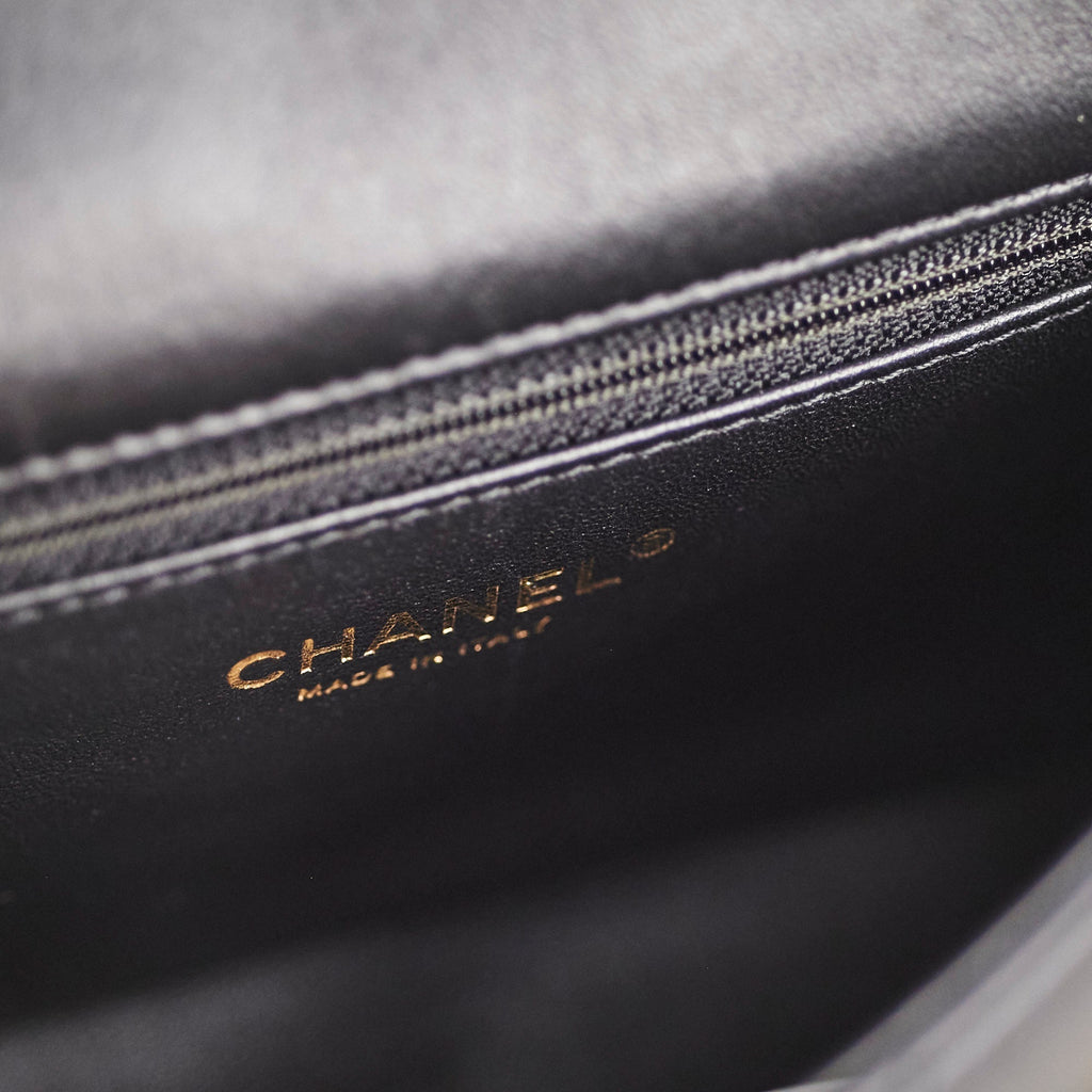 Chanel Mini Rectangular Black Lambskin