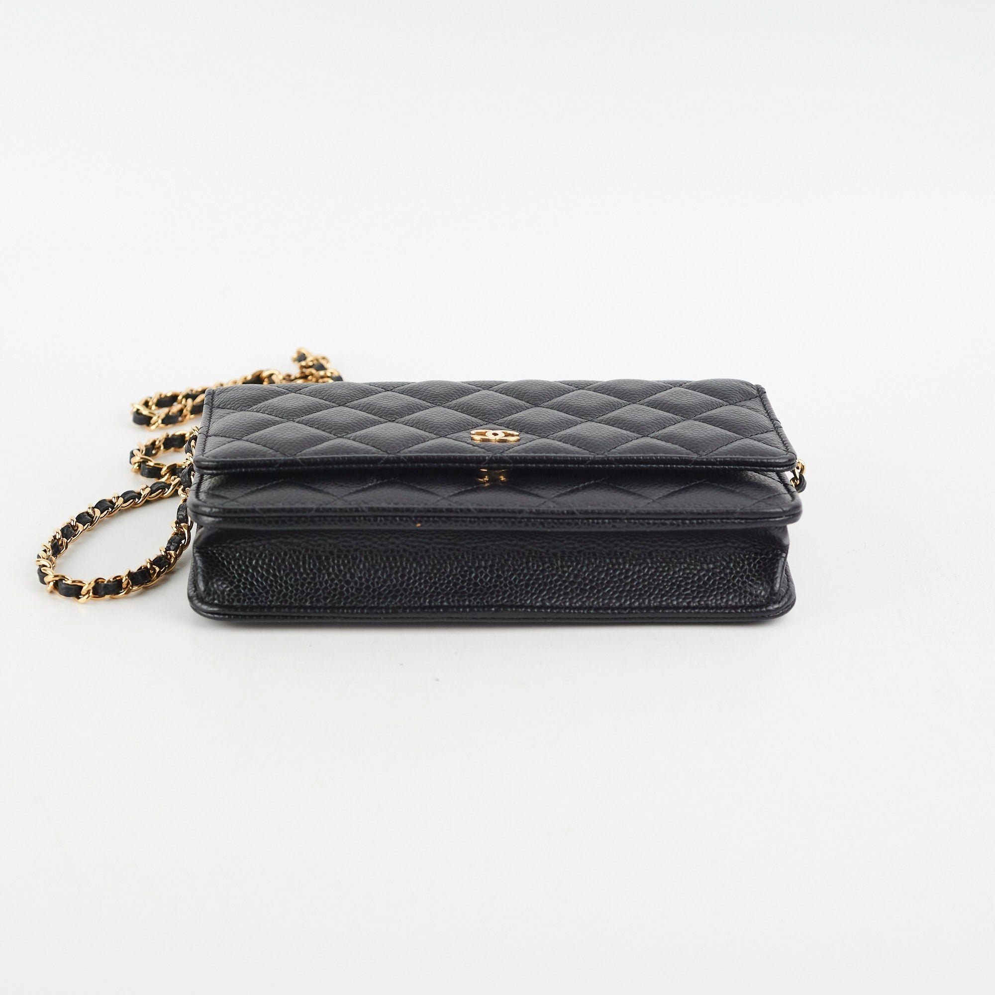 Chanel Wallet On Chain WOC Caviar Black GHW - Microchipped