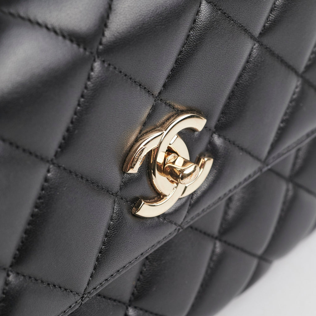 Chanel CC Trendy Medium Black Lambskin