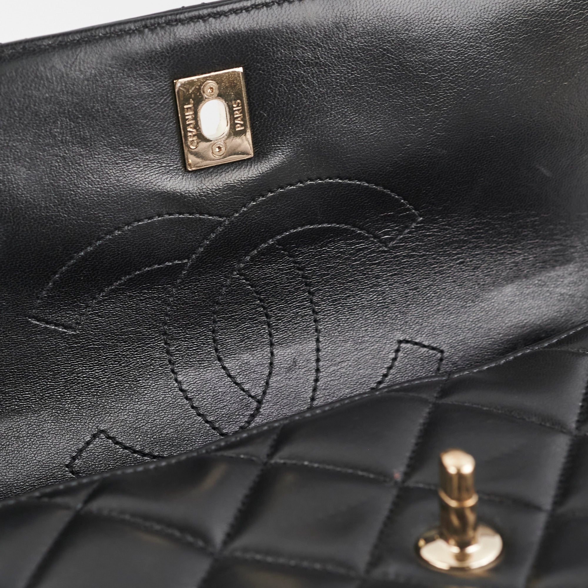Chanel CC Trendy Medium Black Lambskin