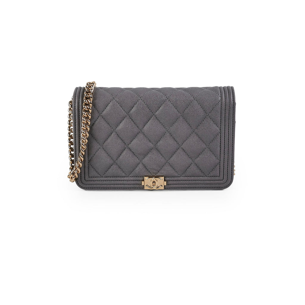 Deal of the Week - Chanel Boy Caviar Wallet On Chain Grey -30 Series