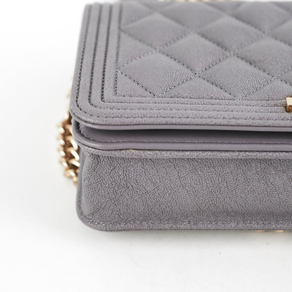 Deal of the Week - Chanel Boy Caviar Wallet On Chain Grey -30 Series