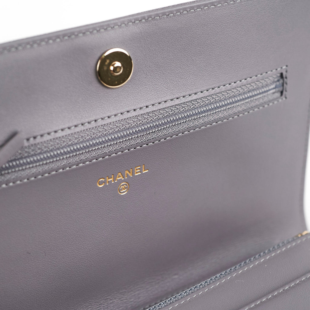 Deal of the Week - Chanel Boy Caviar Wallet On Chain Grey -30 Series