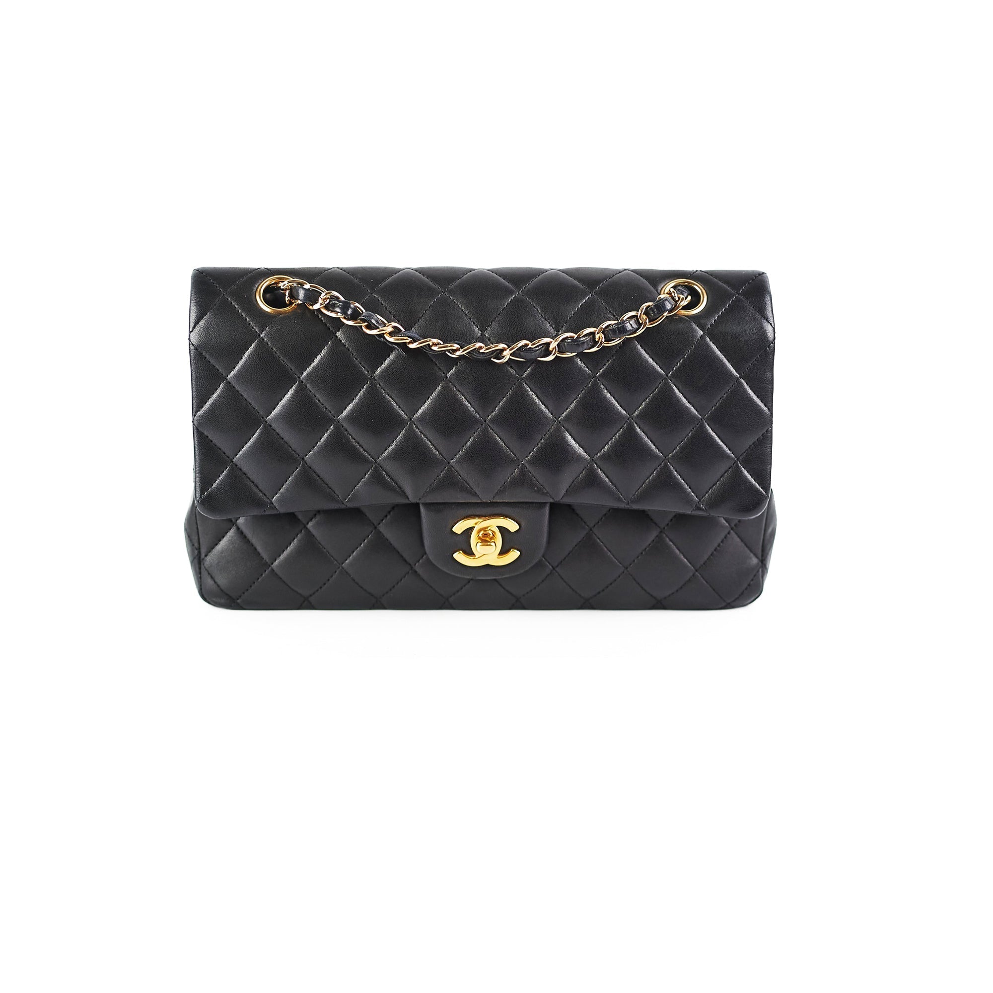 Chanel Classic Flap Medium Large Black Lambskin