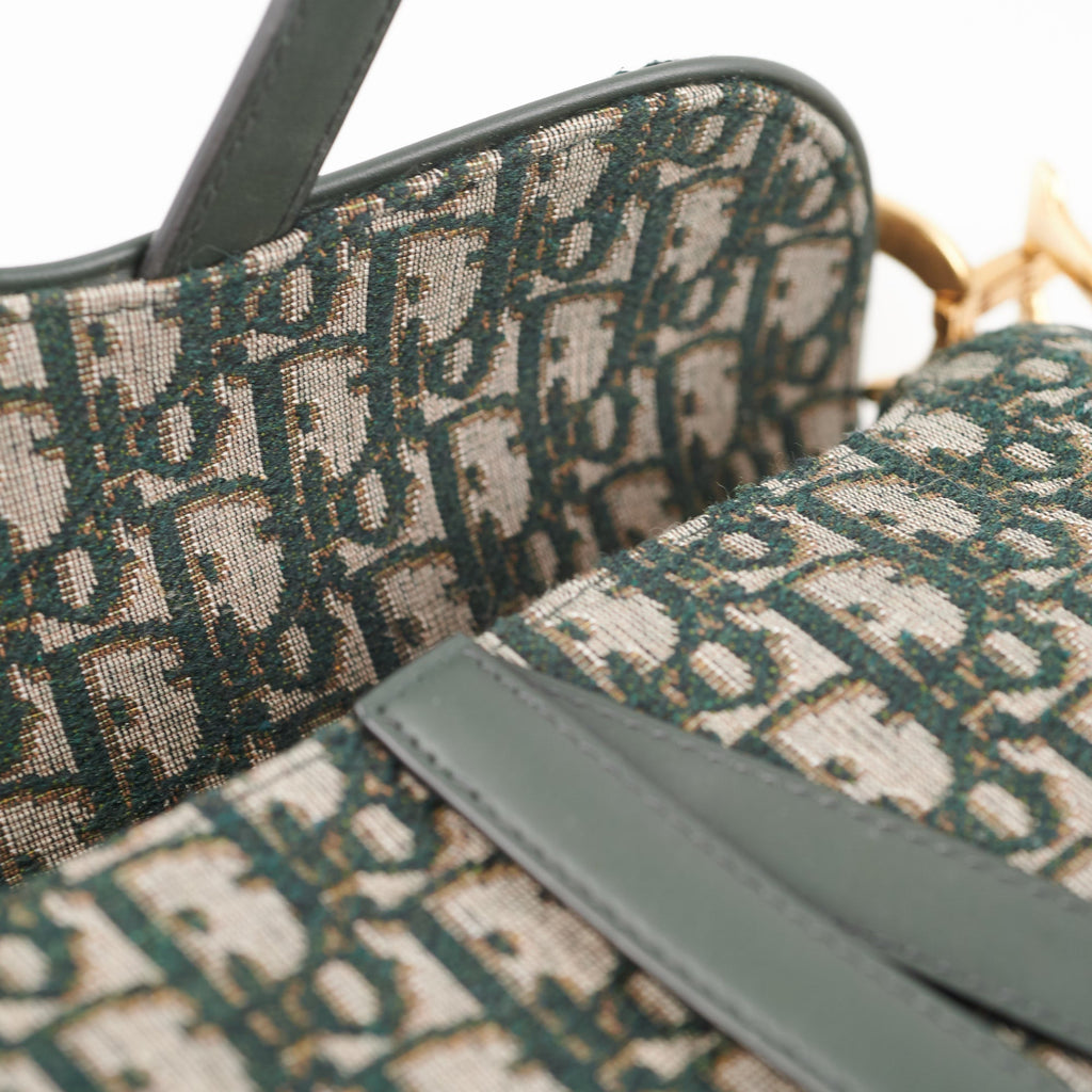Dior Saddle Bag Oblique Green