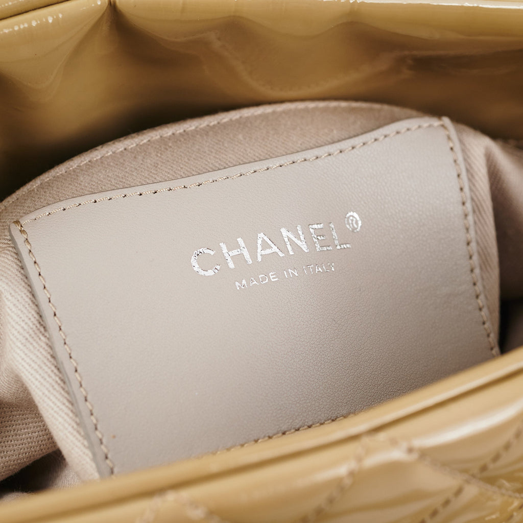 Chanel Mademoiselle Sage Patent Bowler Bag