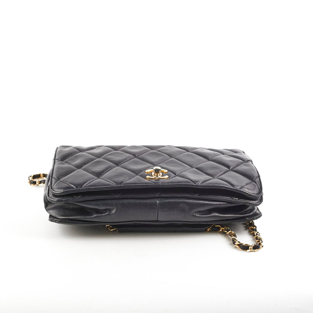 Chanel Vintage Lambskin Black Shoulder Bag