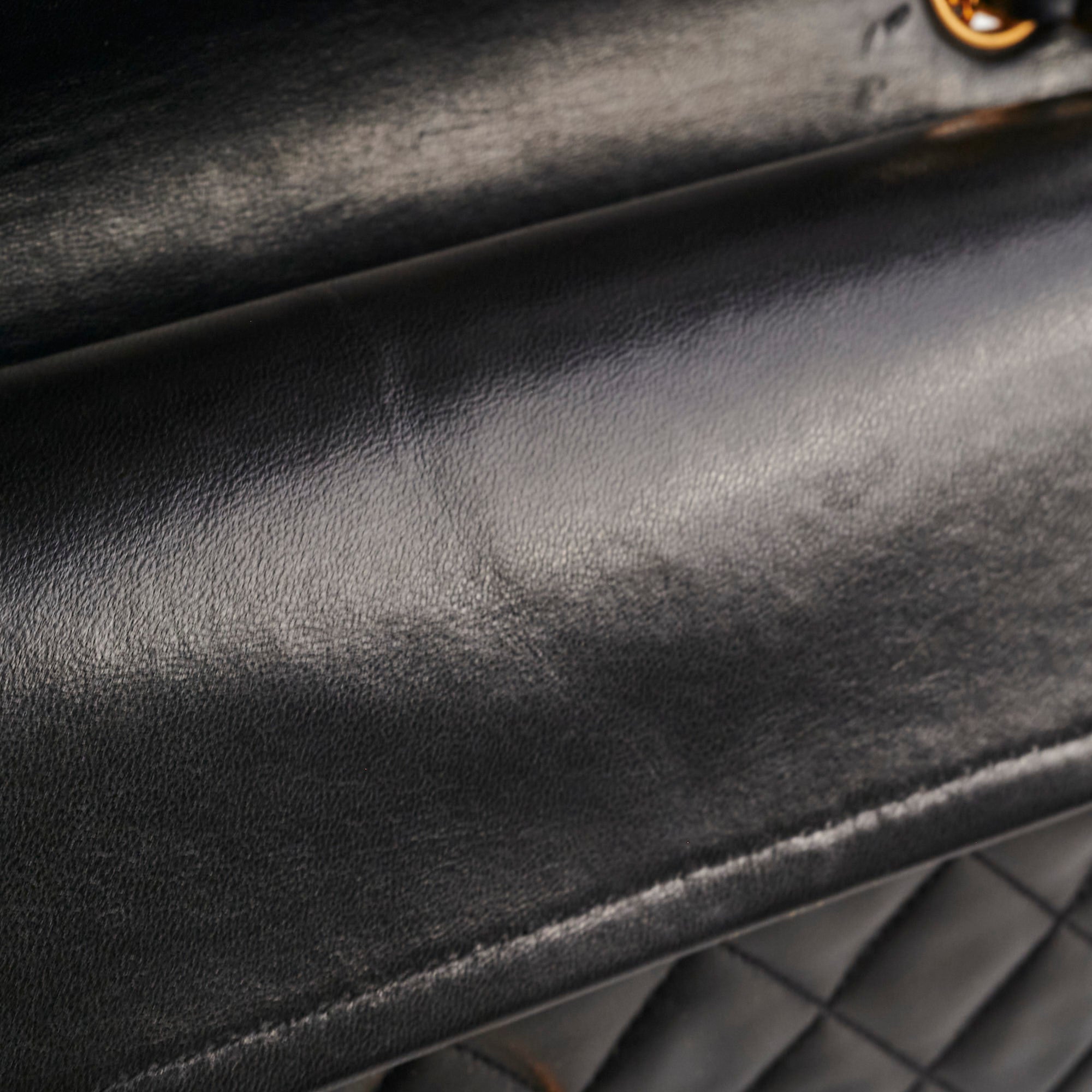 Chanel Vintage Medium/Large Double Classic Flap Black