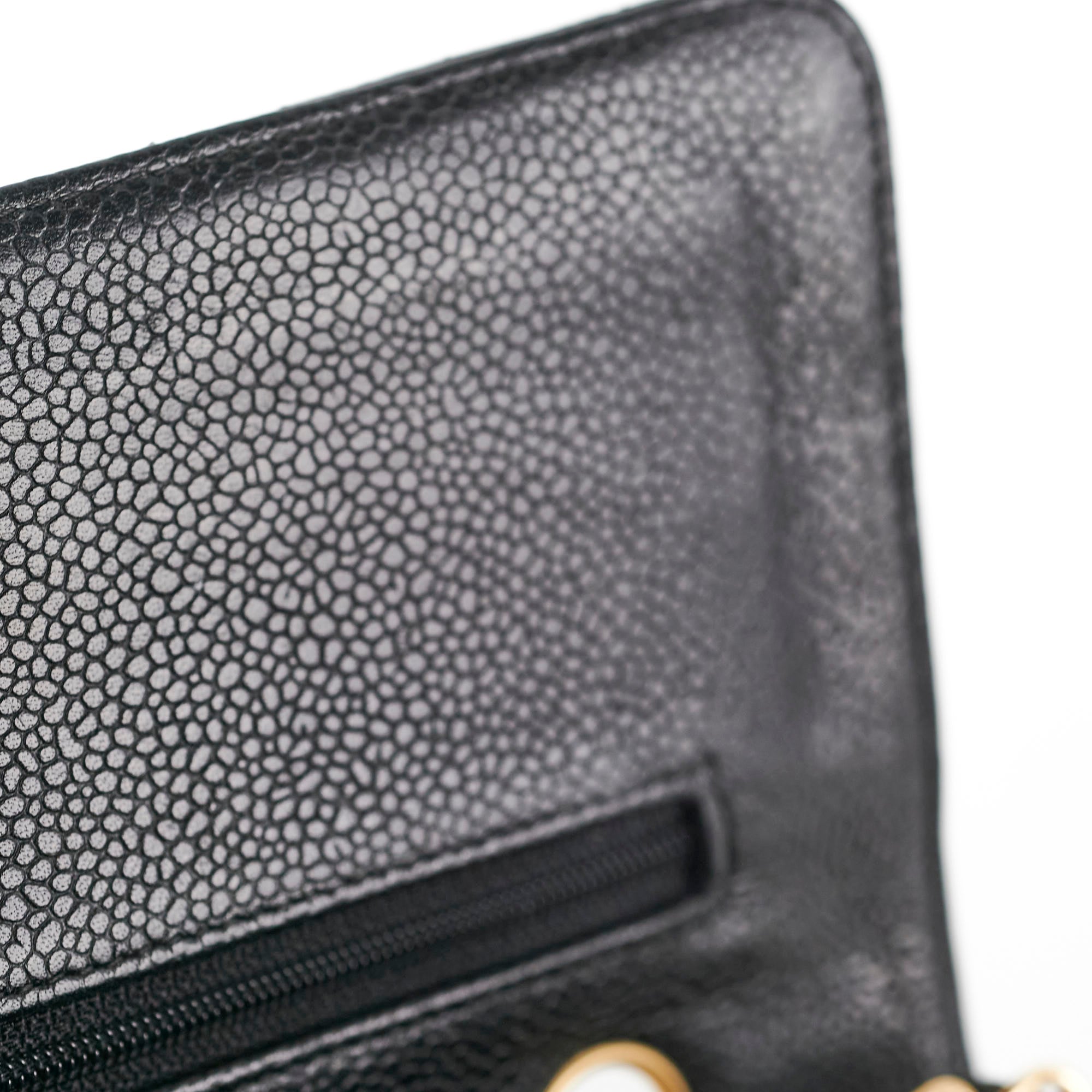 Chanel Medium/Large Caviar Classic Double Flap Black HOLD BC