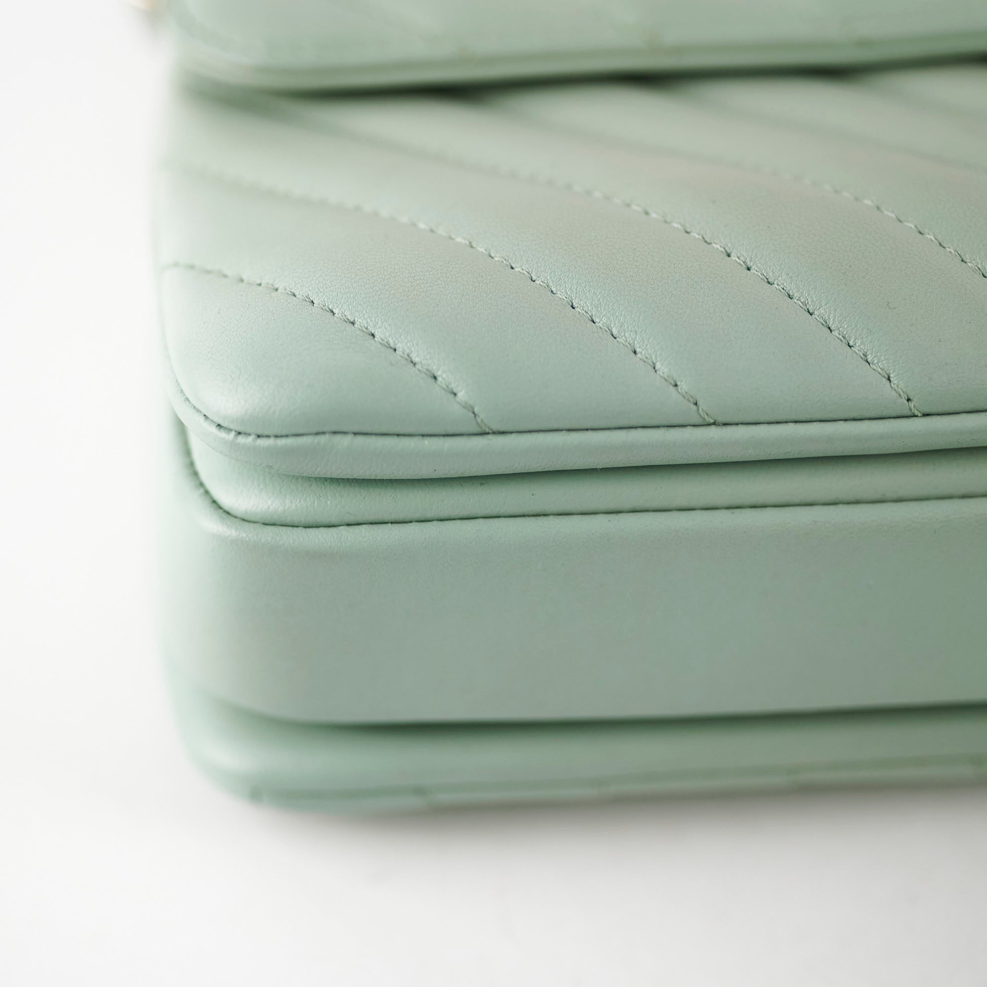 Chanel Trendy CC Chevron Light Green Aqua 25 series