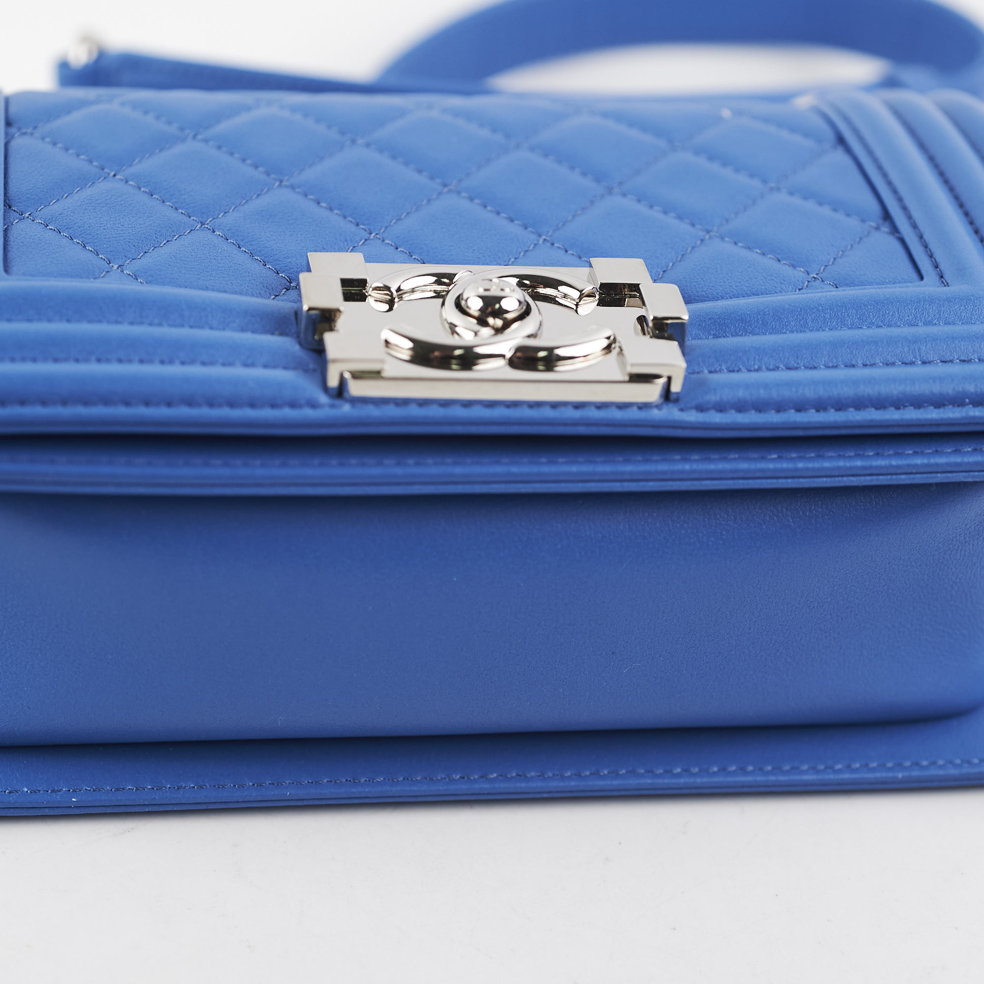 Chanel Small Boy Lambskin Blue