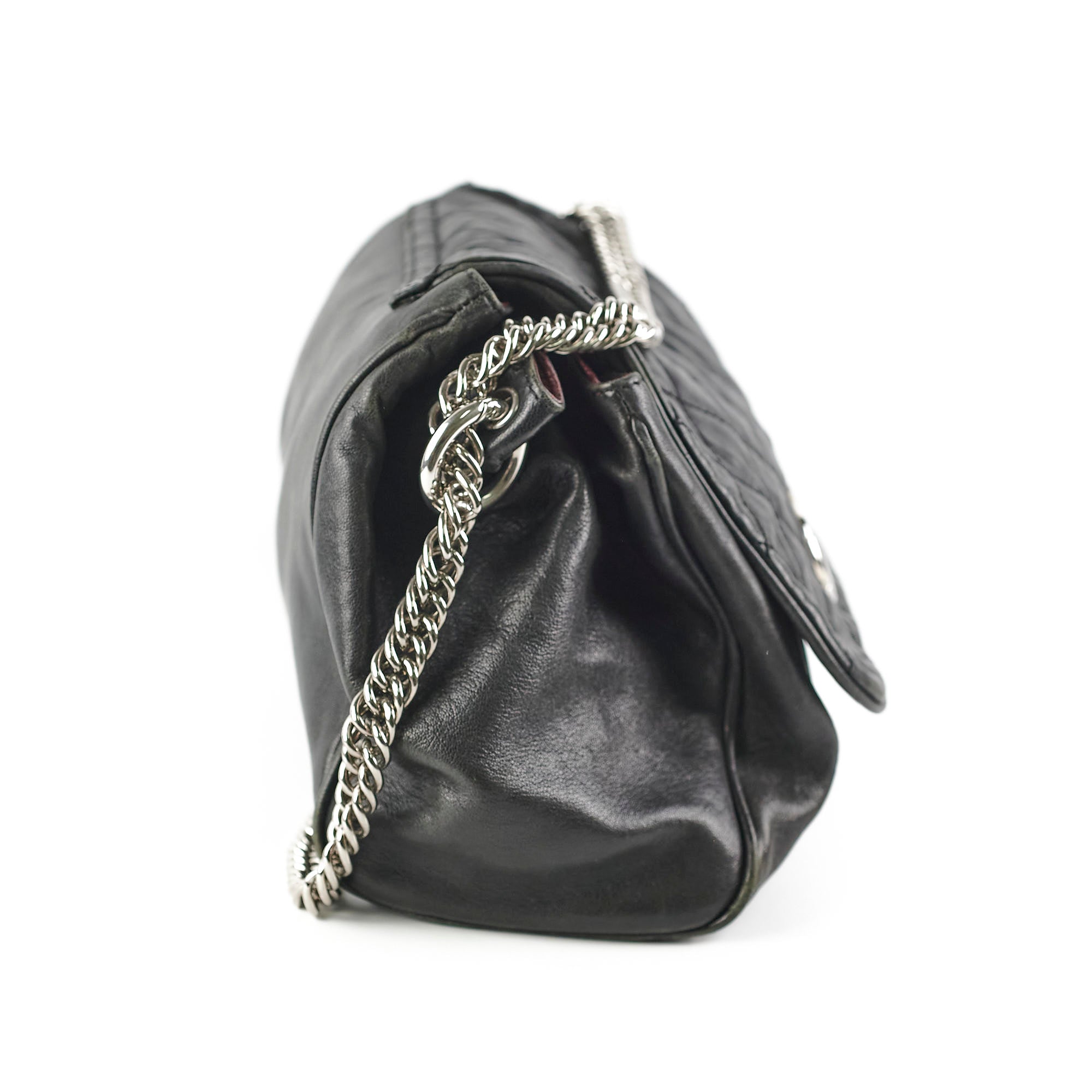 Chanel CC Lambskin Accordion Flap Black