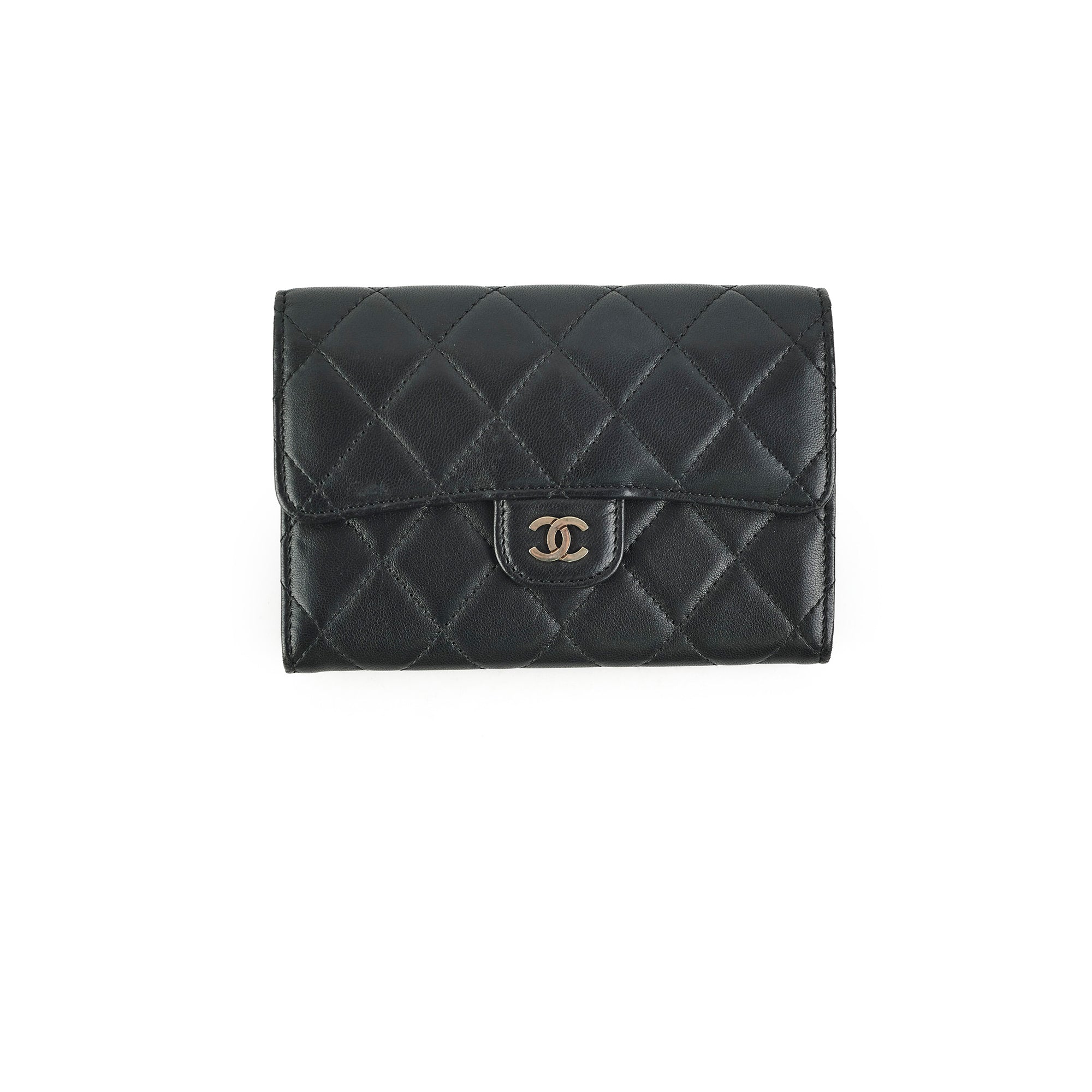 Chanel Lambskin Black Wallet - Series 19