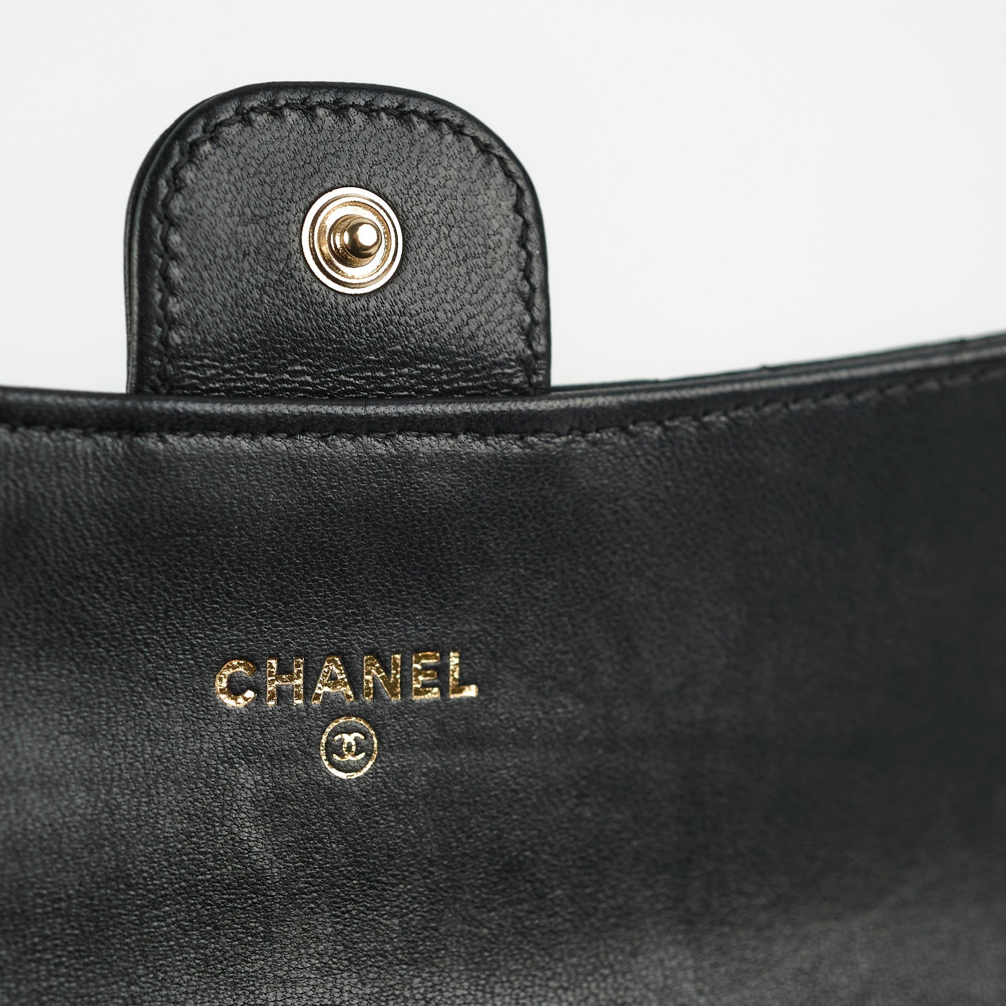 Chanel Lambskin Black Wallet - Series 19
