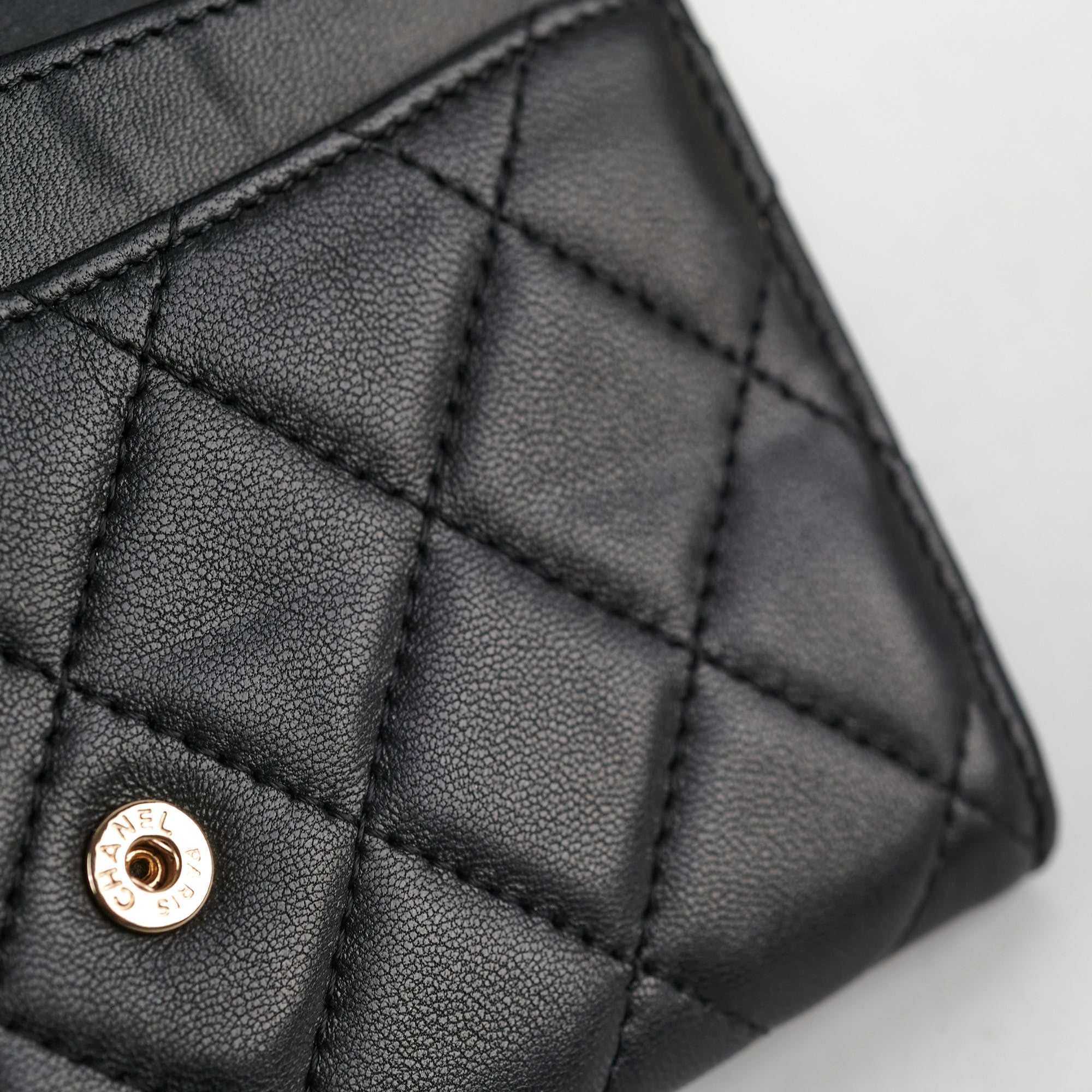 Chanel Lambskin Black Wallet - Series 19