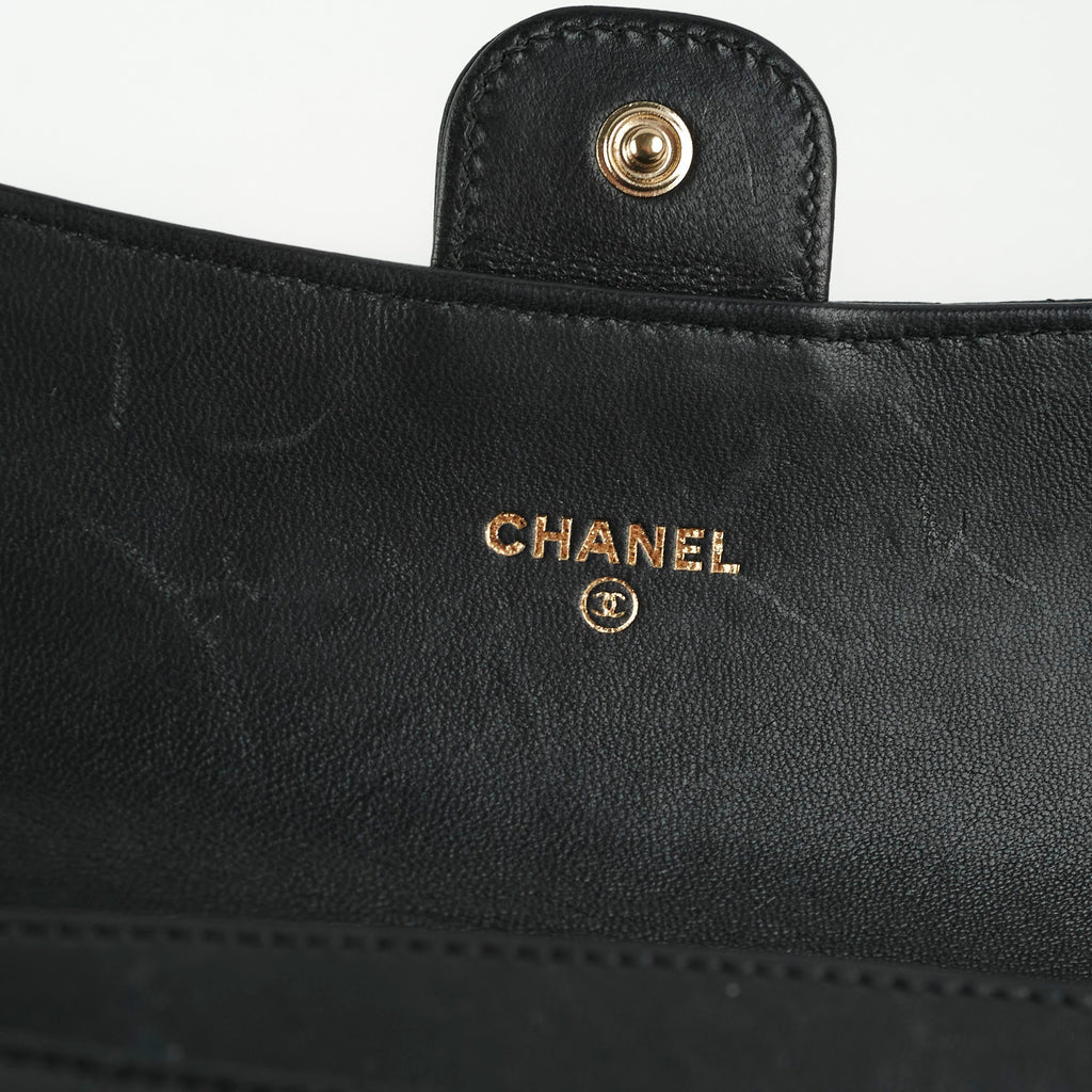 Chanel Lambskin Black Wallet - Series 19
