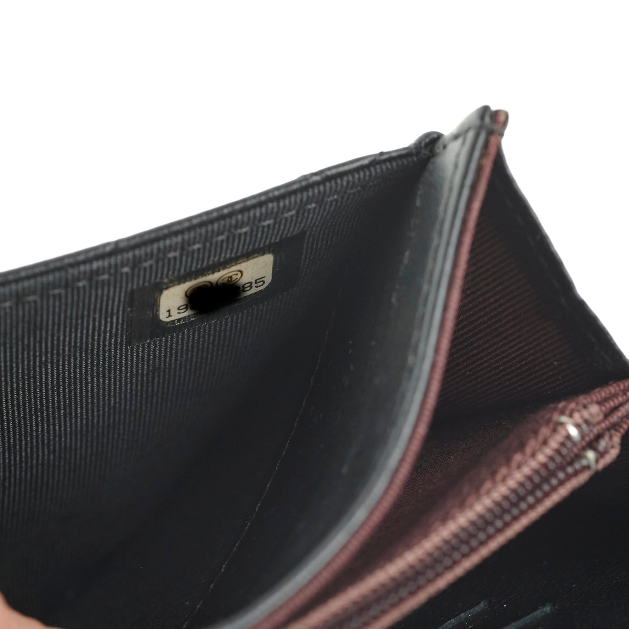 Chanel Lambskin Black Wallet - Series 19