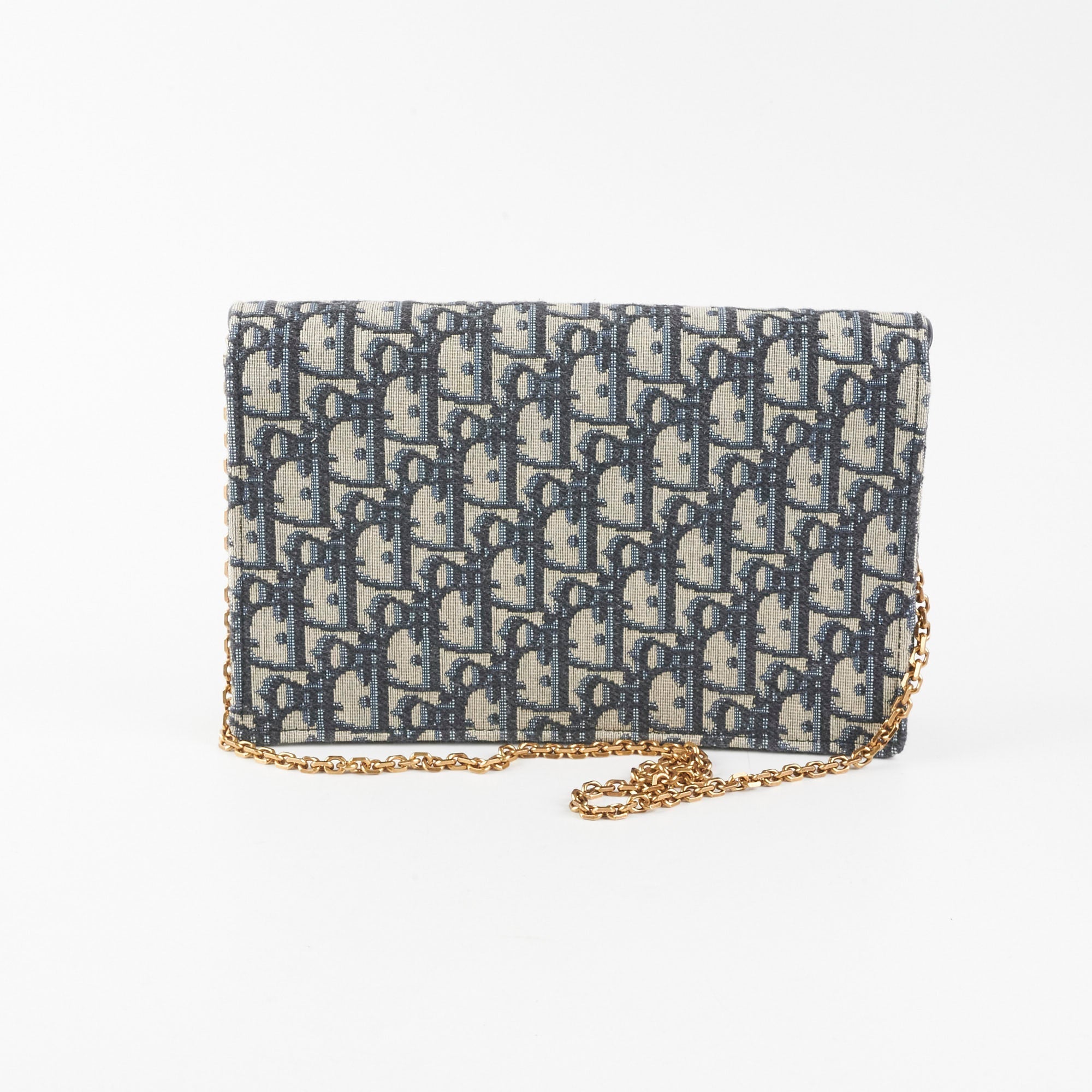 Christian Dior Saddle Oblique Wallet On Chain