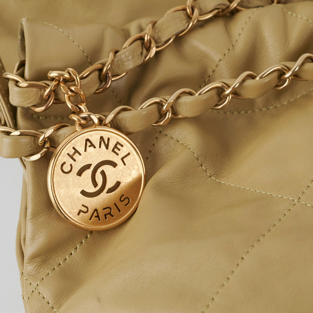 Chanel Medium 22 Olive Microchip