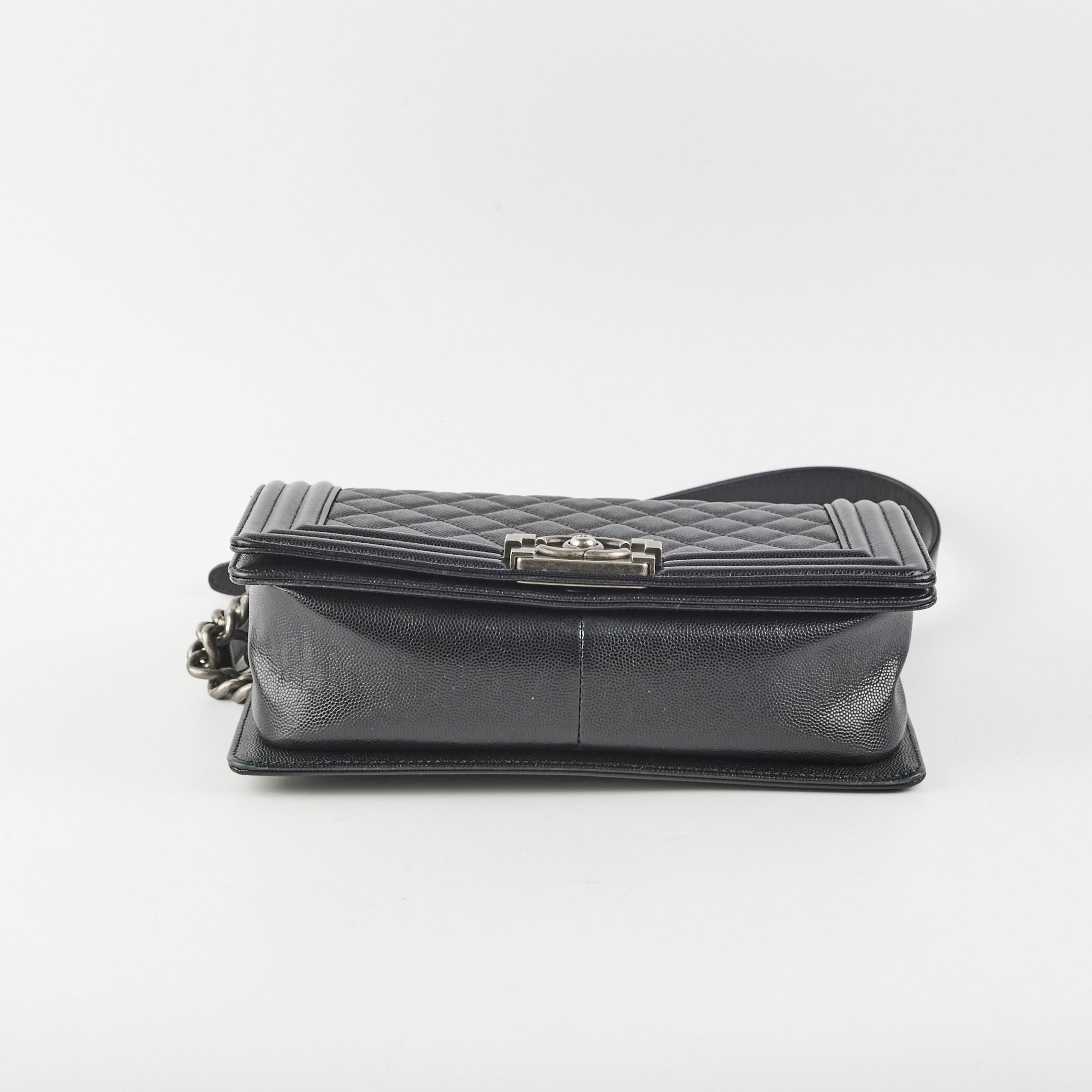 Chanel Old Boy Medium Black Caviar