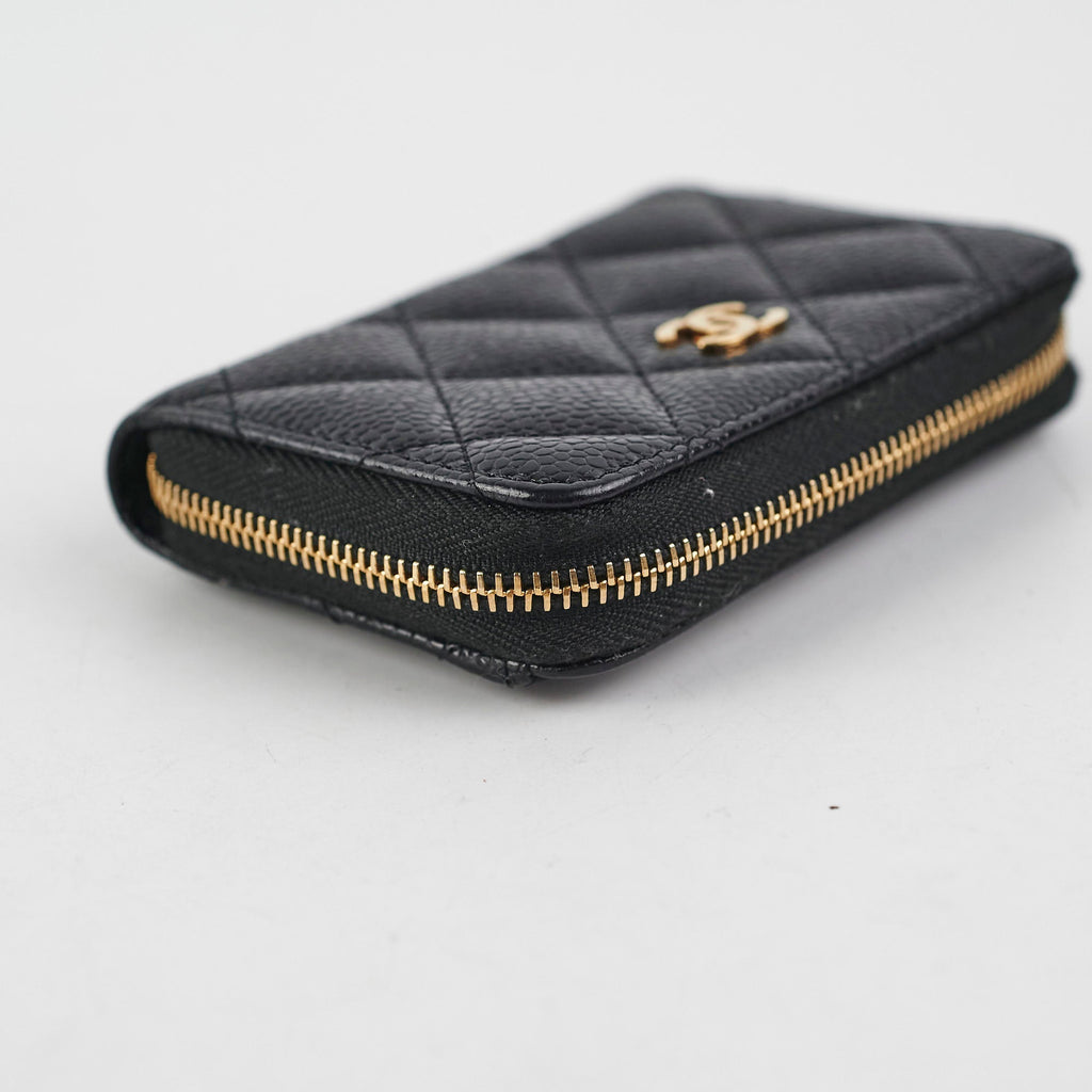 Chanel Caviar Zippy CardHolder Black 31Series
