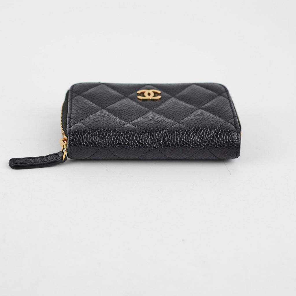 Chanel Caviar Zippy CardHolder Black 31Series