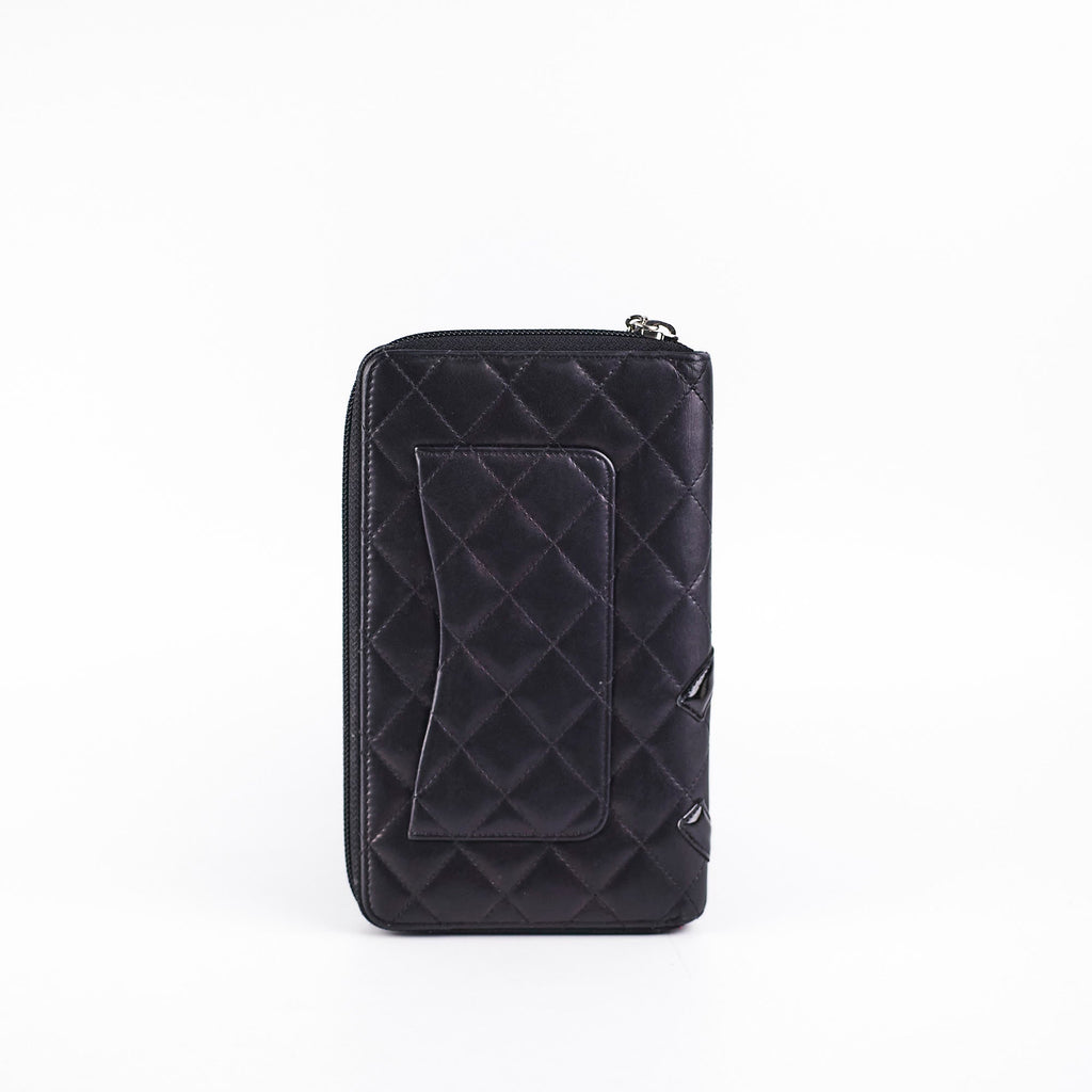 Chanel Fold Large Lambskin Black Wallet