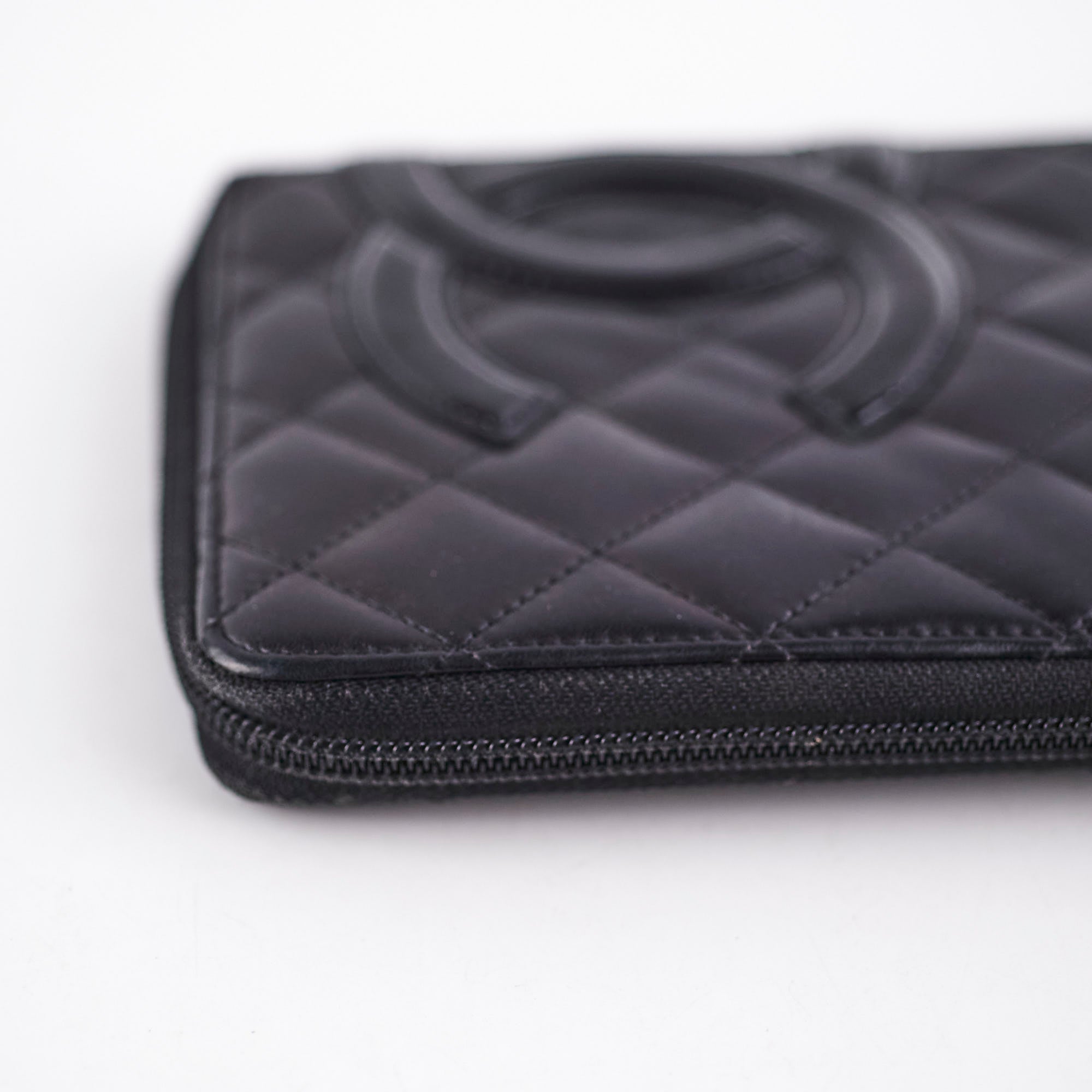 Chanel Fold Large Lambskin Black Wallet