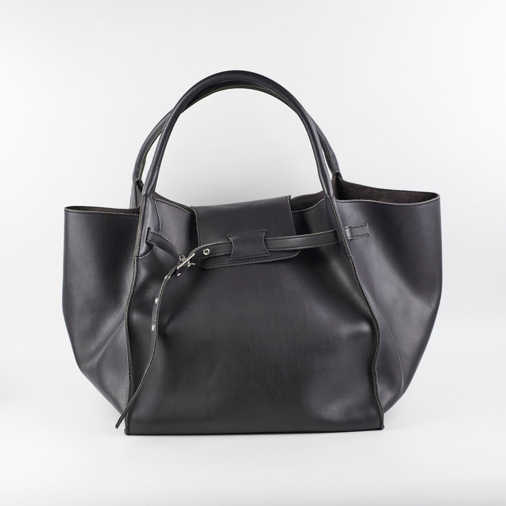 Celine Big Bag Leather Tote Calfskin Dark Grey