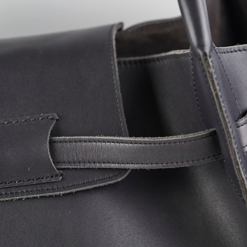 Celine Big Bag Leather Tote Calfskin Dark Grey