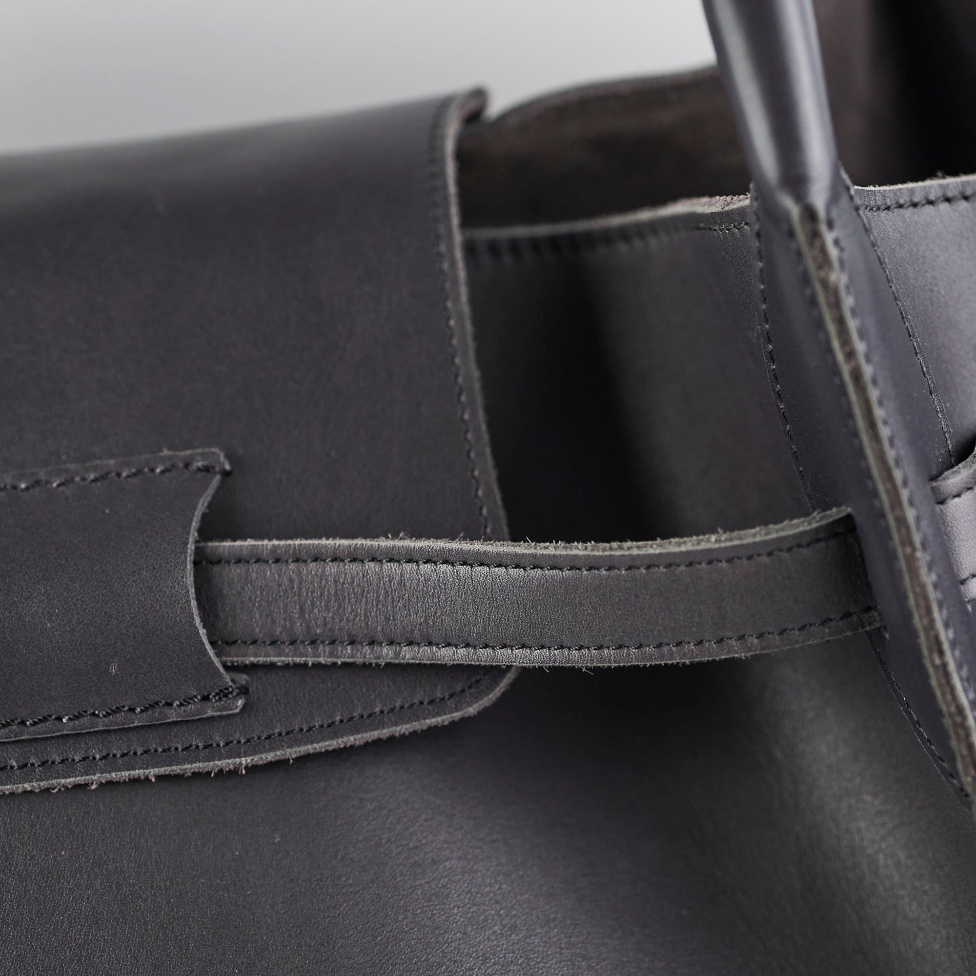 Celine Big Bag Leather Tote Calfskin Dark Grey