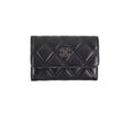 Chanel Black Flap Lambskin Cardholder - Series 20