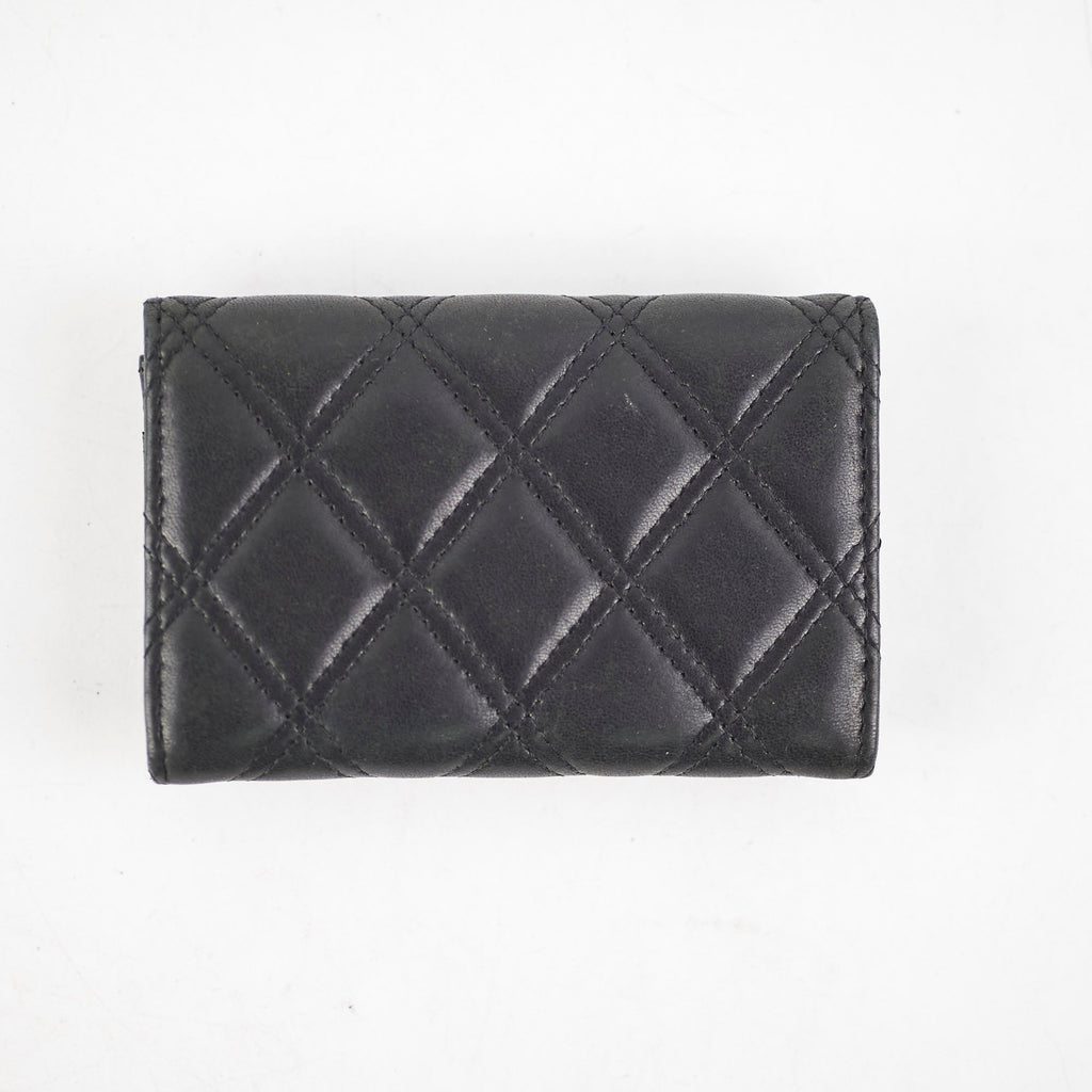 Chanel Black Flap Lambskin Cardholder - Series 20