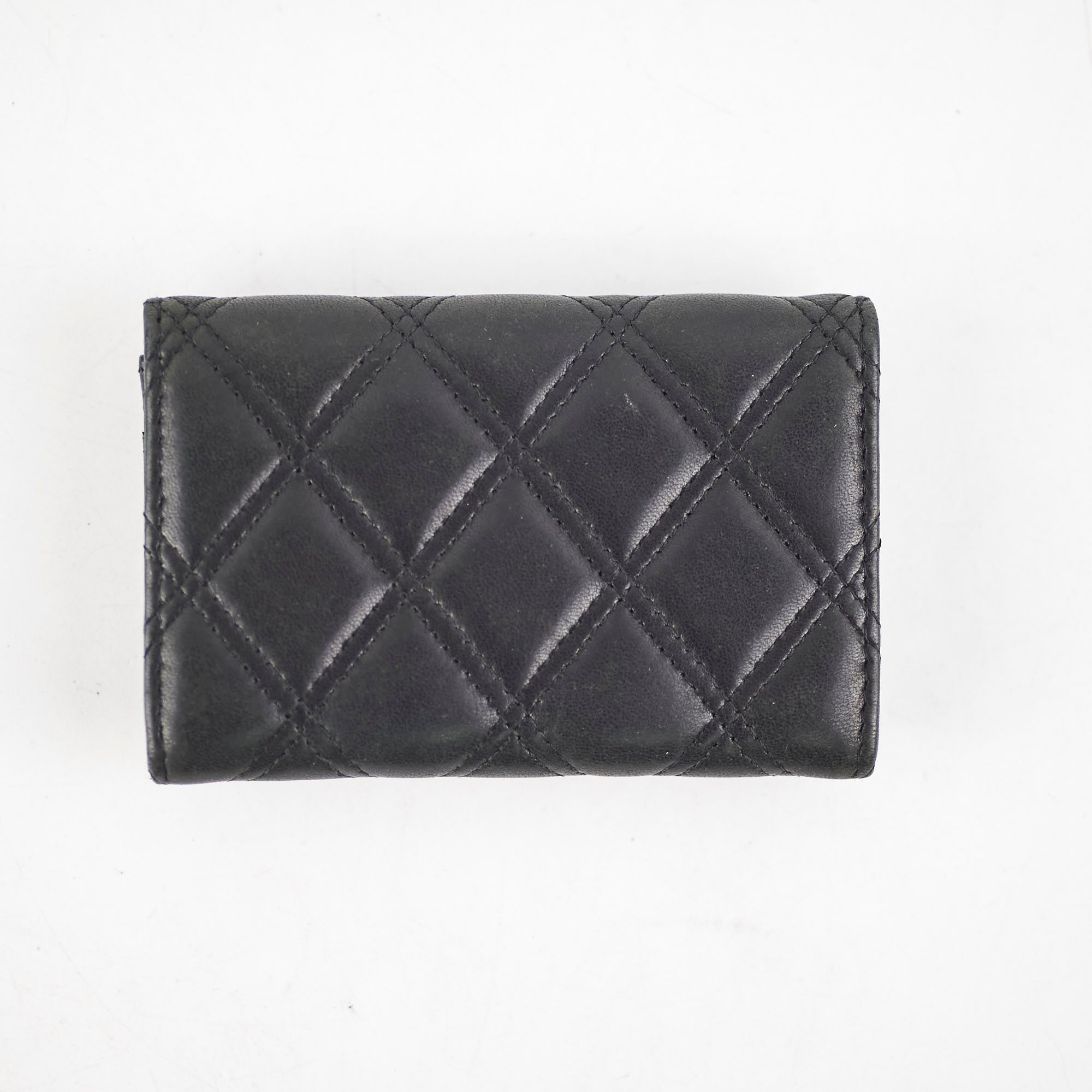 Chanel Black Flap Lambskin Cardholder - Series 20