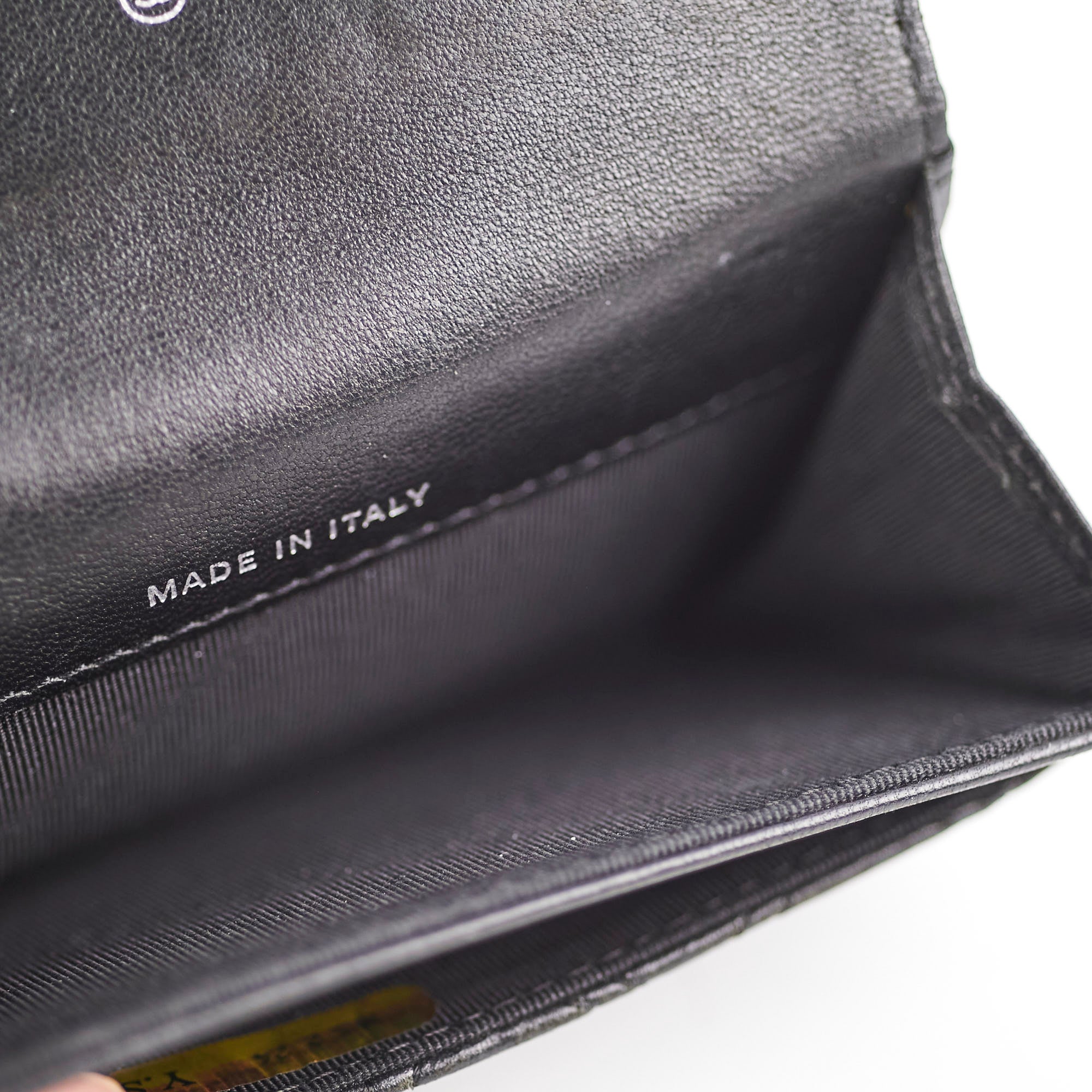 Chanel Black Flap Lambskin Cardholder - Series 20