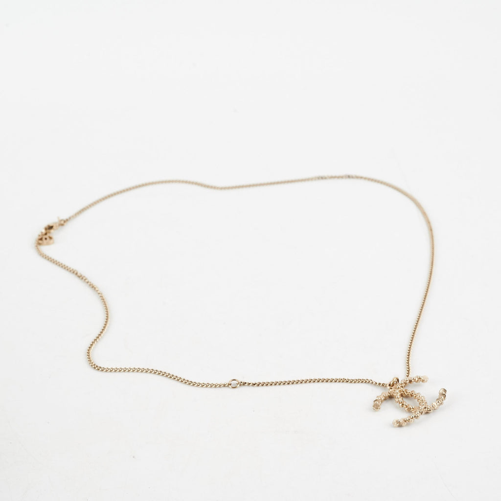 Chanel Gold Rhinestone Necklace Costume Jewellery