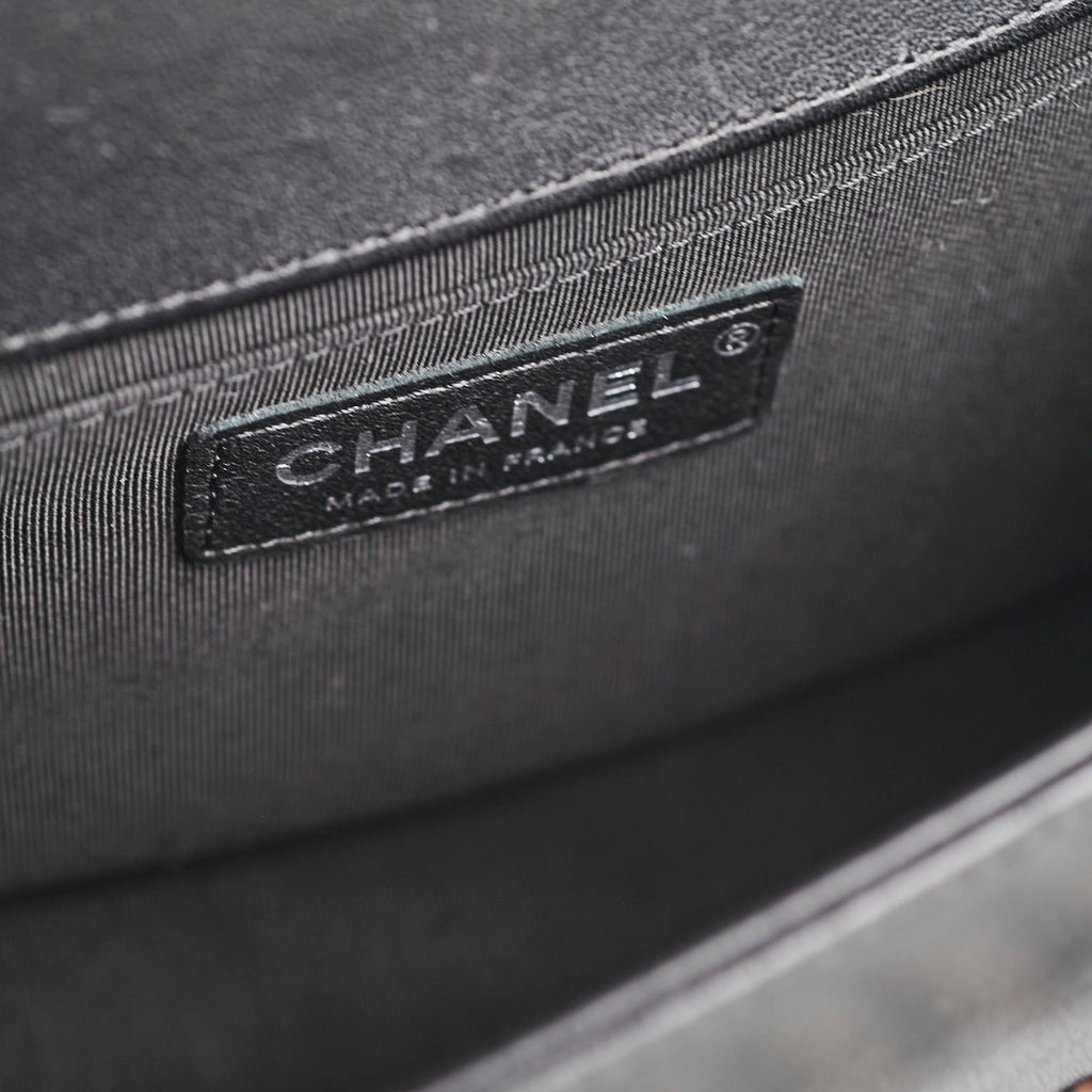 Chanel Boy Old Medium Black Chevron