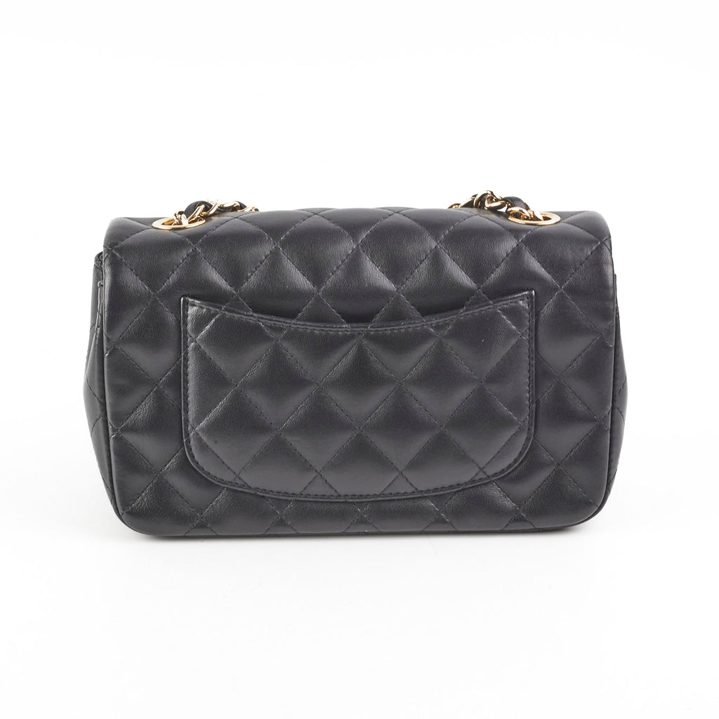 Chanel Seasonal Mini Rectangular Lambskin Black