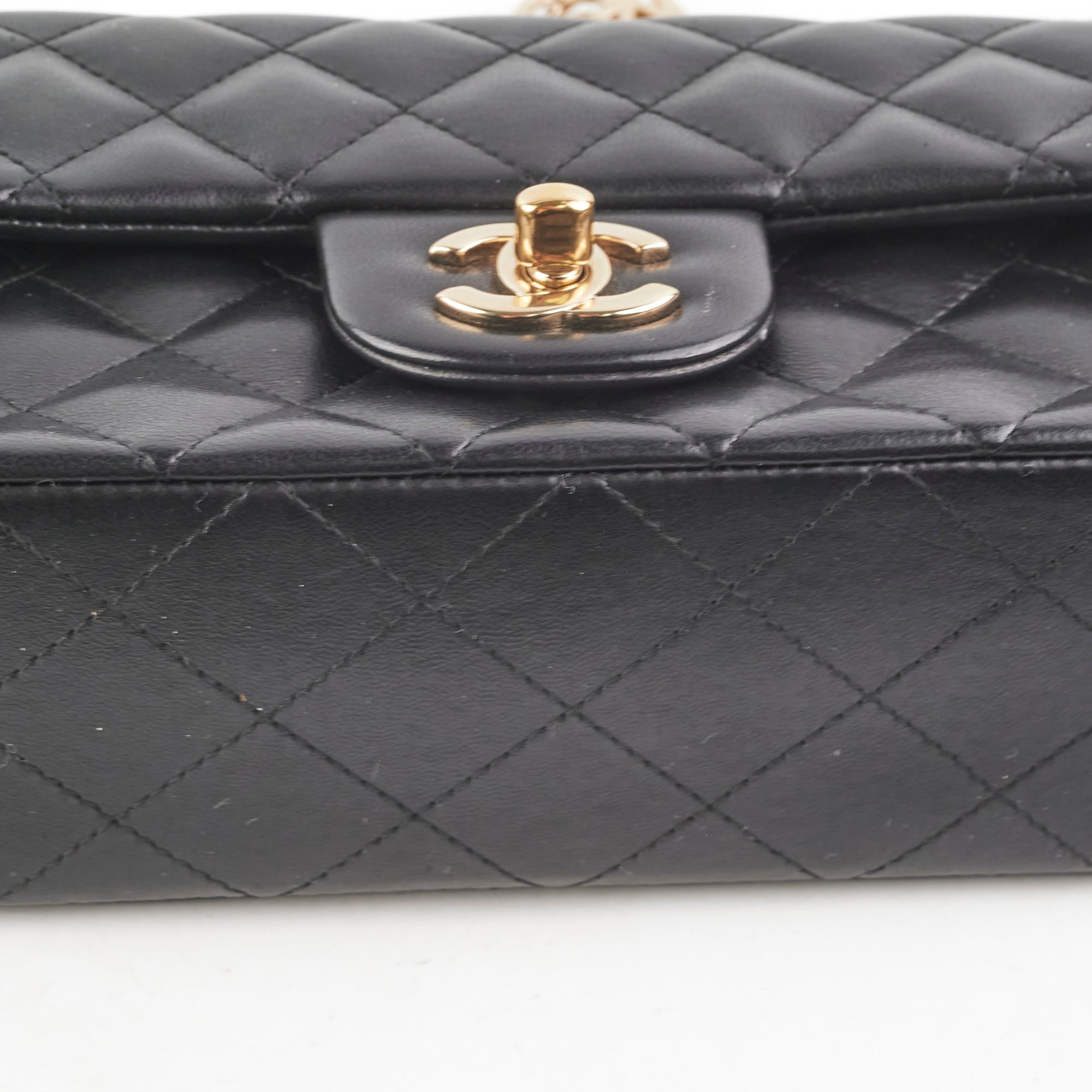 Chanel Seasonal Mini Rectangular Lambskin Black