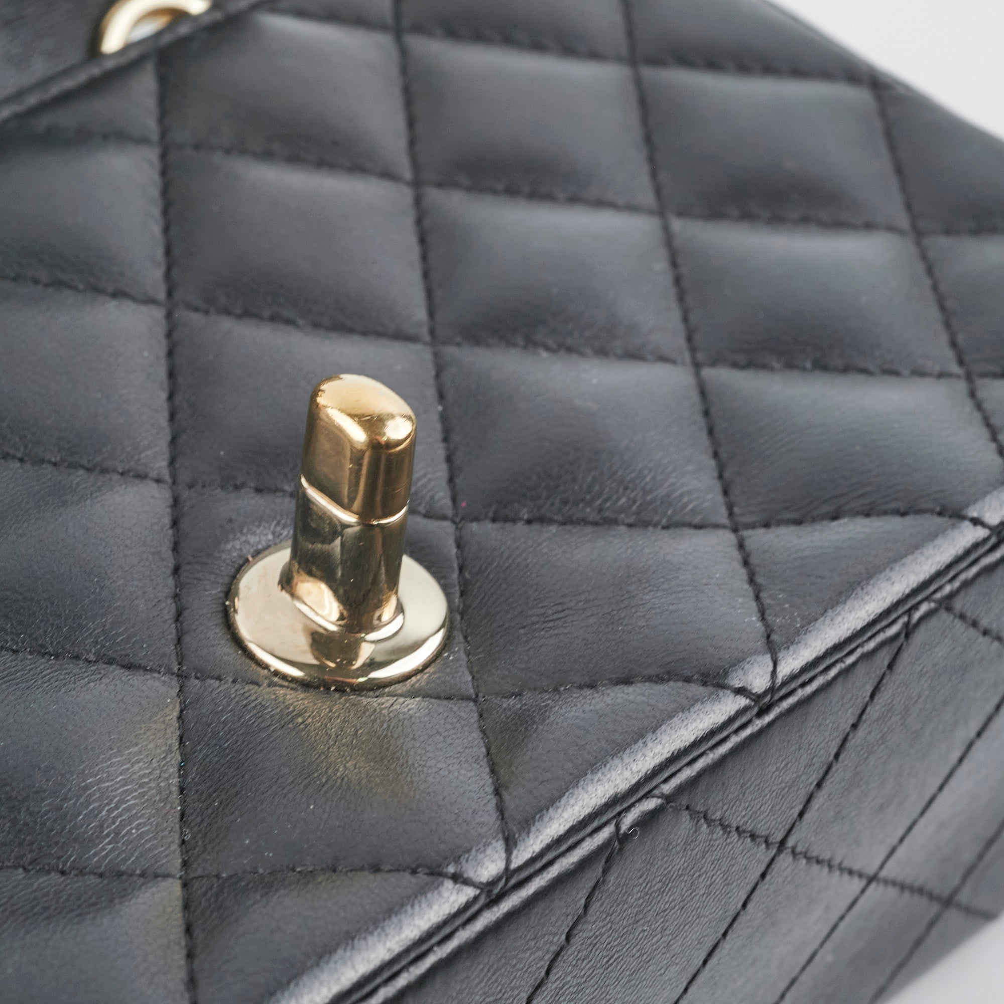Chanel Seasonal Mini Rectangular Lambskin Black