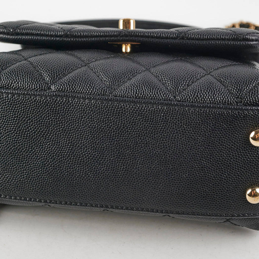 Chanel Coco Mini Handle Caviar Black - series 30