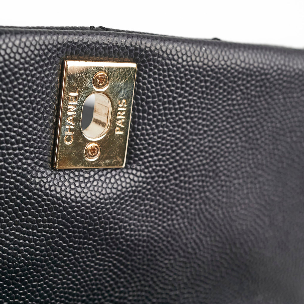 Chanel Coco Mini Handle Caviar Black - series 30