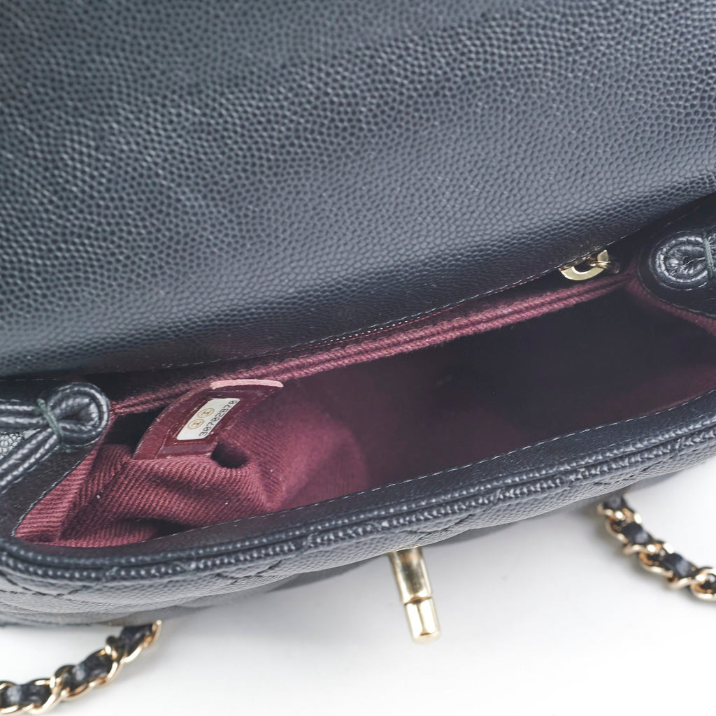 Chanel Coco Mini Handle Caviar Black - series 30