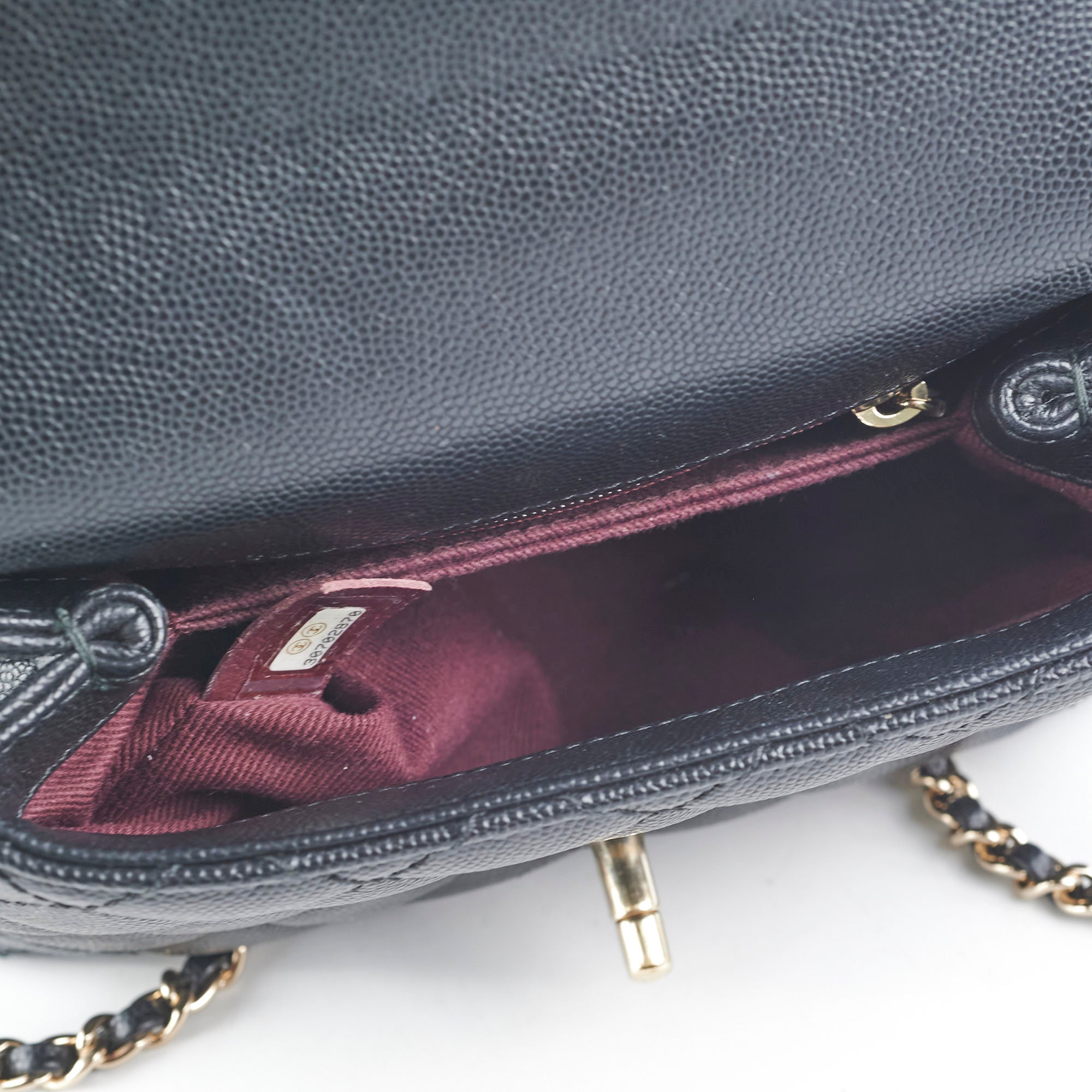 Chanel Coco Mini Handle Caviar Black - series 30
