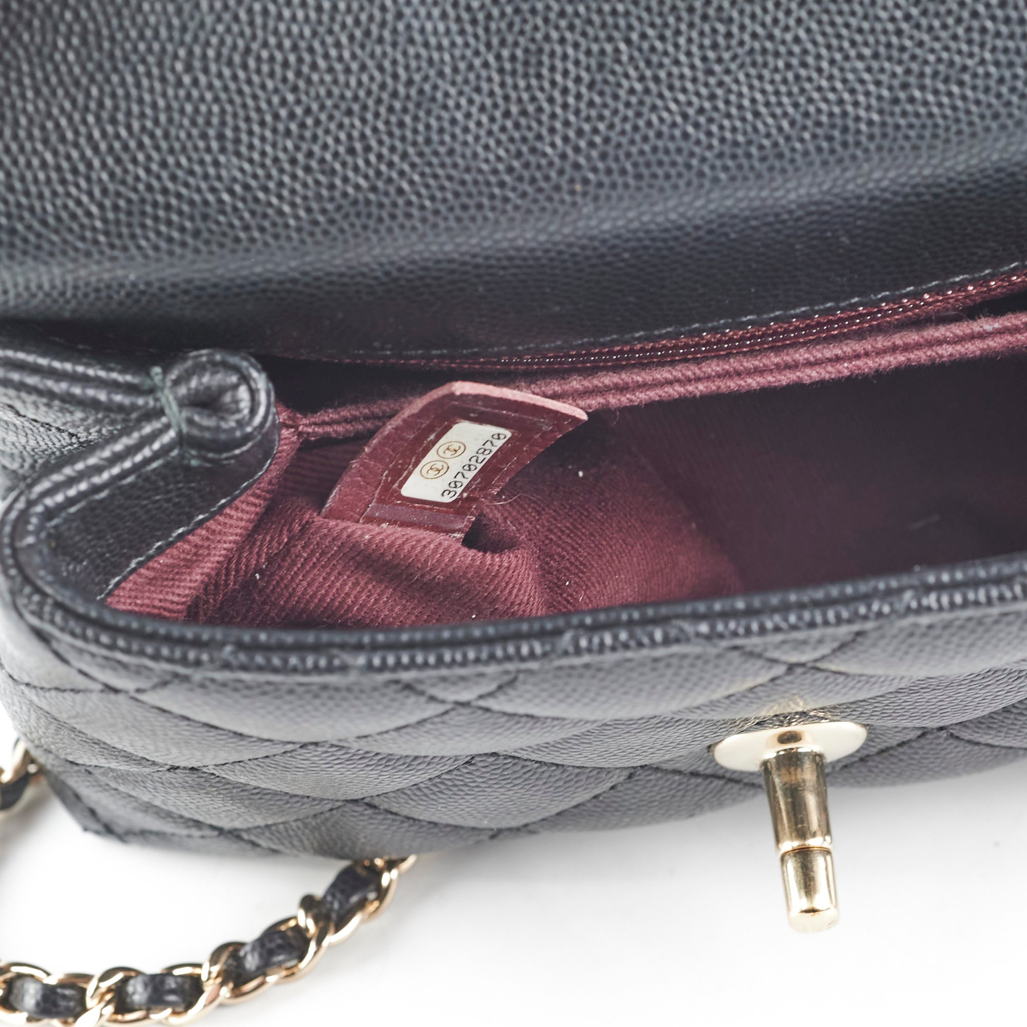 Chanel Coco Mini Handle Caviar Black - series 30